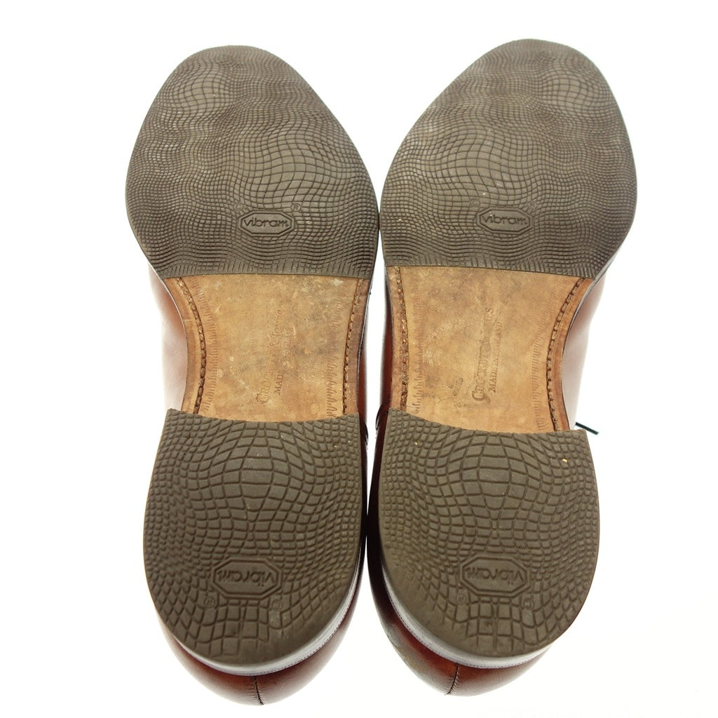 中古◆クロケット&ジョーンズ レザーシューズ Uチップ ニューポート メンズ ブラウン サイズUK6.5E CROCKETT & JONES【AFC29】
