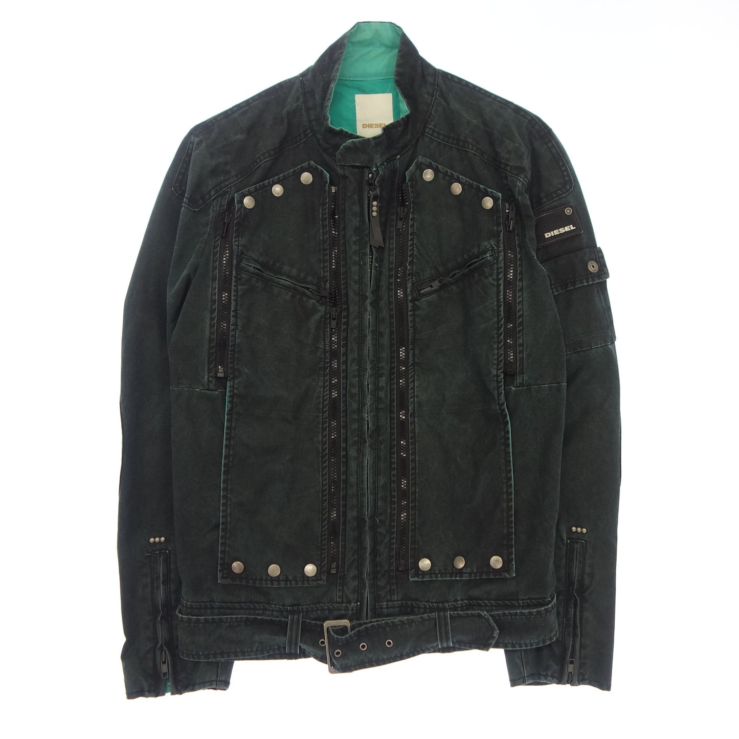 ディーゼル ジャケット グリーン ビンテージ加工 メンズ S グリーン系 DIESEL【AFB7】【中古】