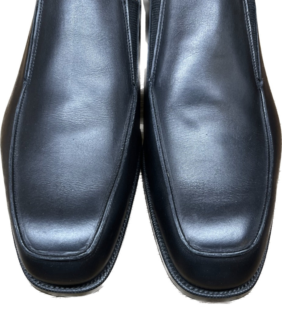 像新的一样 ◆Grenson 皮鞋乐福鞋侧松紧 33348 黑色 UK7.5 footmaster Grenson