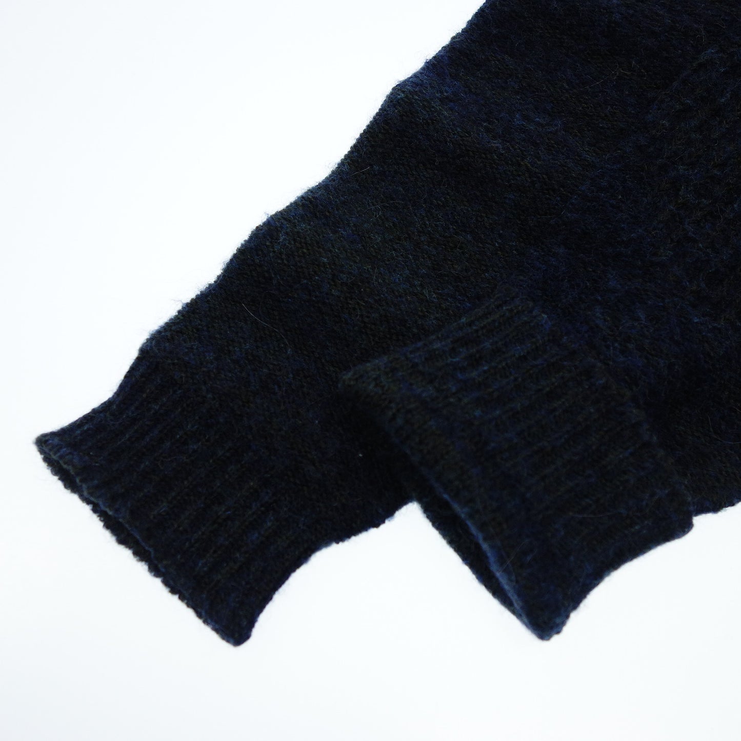 美品◆ロベルトコリーナ クルーネックニット ウール アルパカ ナイロン メンズ 46 ネイビー ROBERTO COLLINA【AFB11】