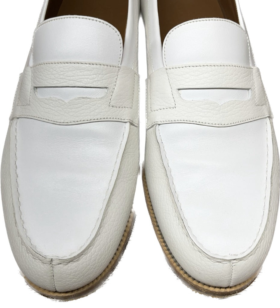 Good condition ◆ JM Weston leather shoes coin loafers 180 combination grain x calf JMWETON 8B
