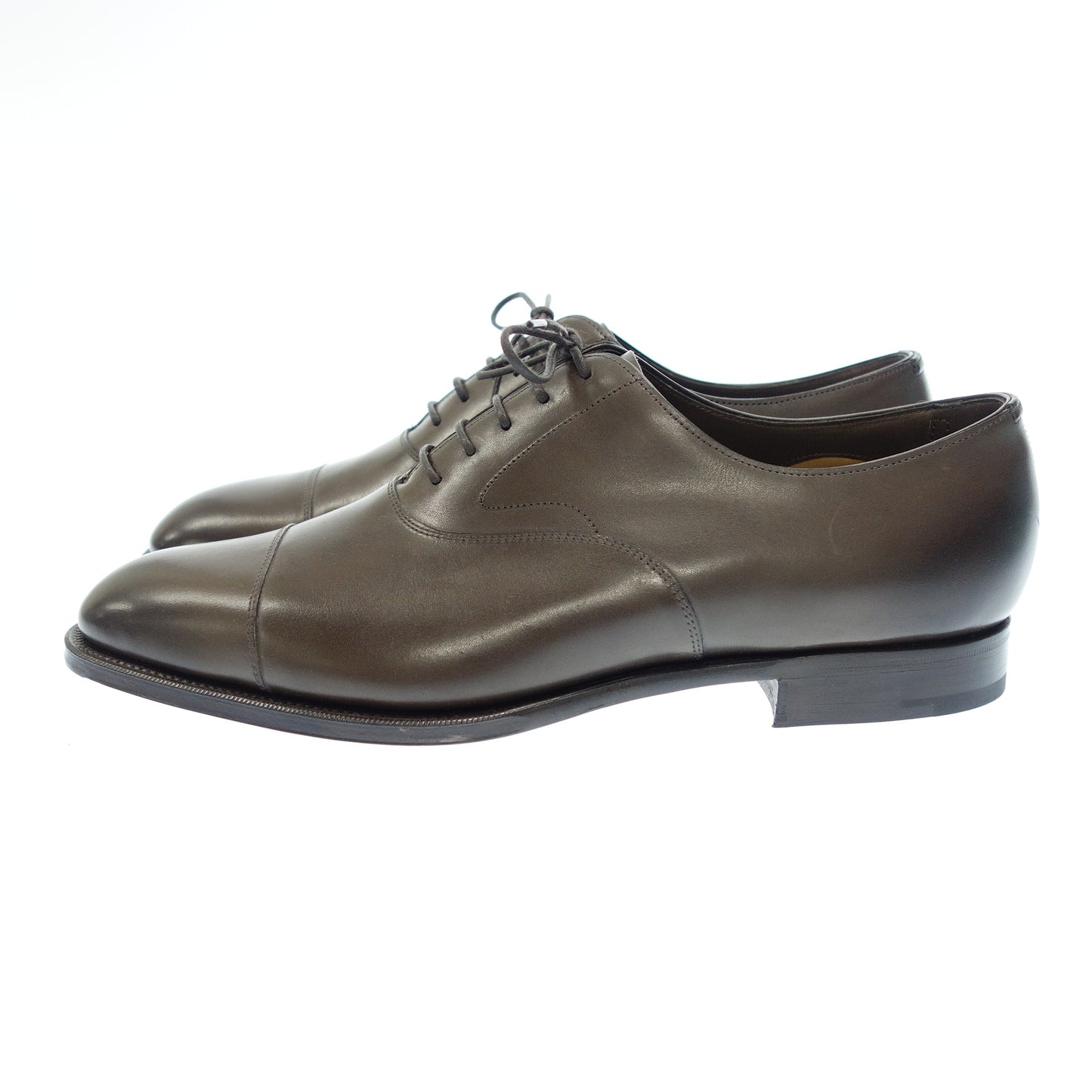 極美品◆エドワードグリーン ストレートチップ レザーシューズ チェルシー メンズ ブラウン サイズ8.5 EDWARD GREEN【AFD6】
