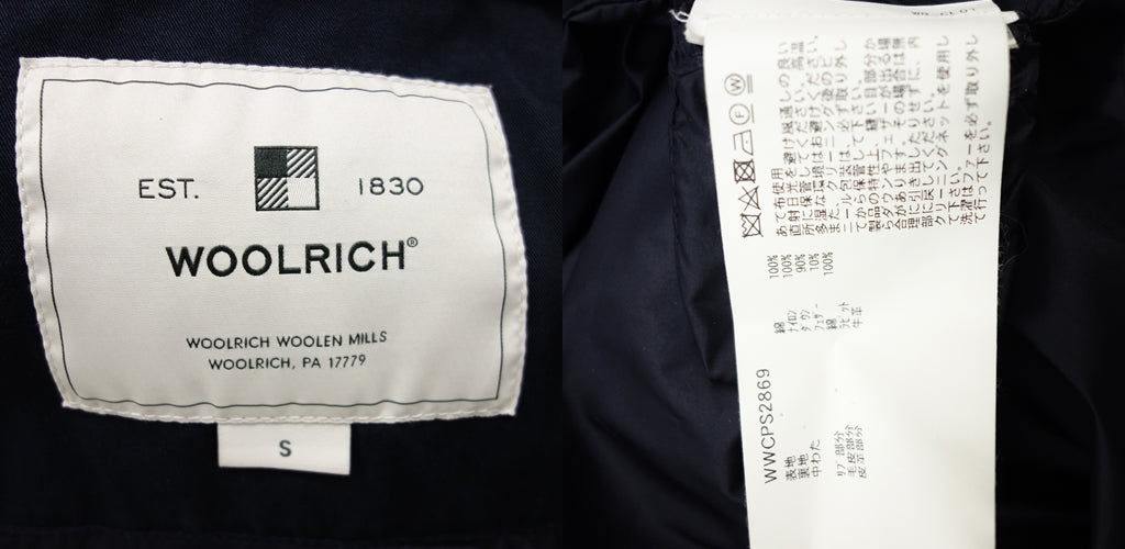 中古◆ウールリッチ コクーンパーカ WWCPS2869 レディース ネイビー S WOOLRICH COCOON PARKA【AFA7】