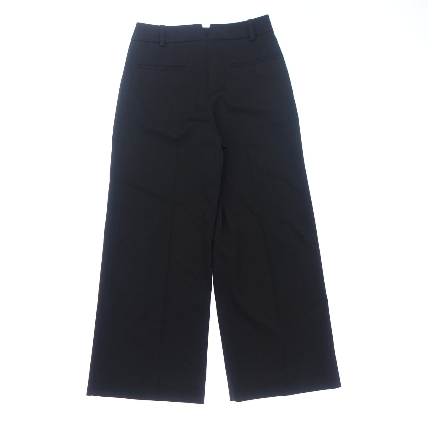 極美品◆エルメス ワイドパンツ 裏地H レディース ブラック系 サイズ34 HERMES【AFB35】