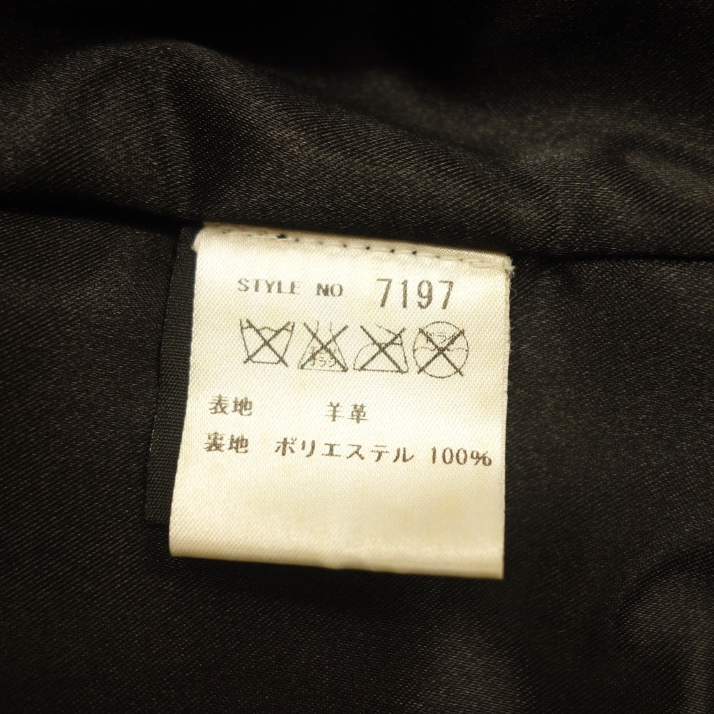 美品◆ヨウジヤマモト × ショット ライダースジャケット レザー レディース サイズXS ブラック Yohji yamamoto × Schott【AFG1】