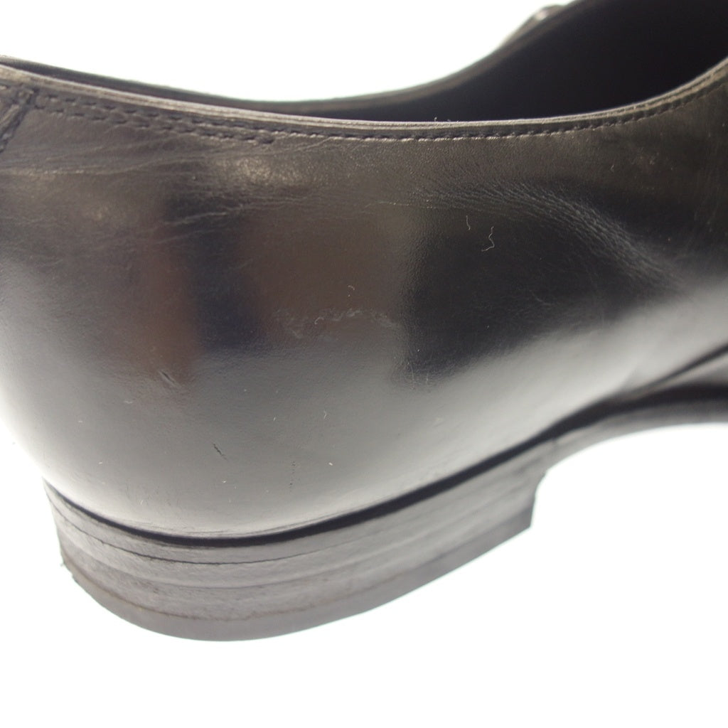 中古◆ラルフローレン パープルレーベル レザーシューズ S1948 シングルストラップ メンズ ブラック系 サイズ7.5E RALPH LAUREN PURPLE LABEL【AFC9】
