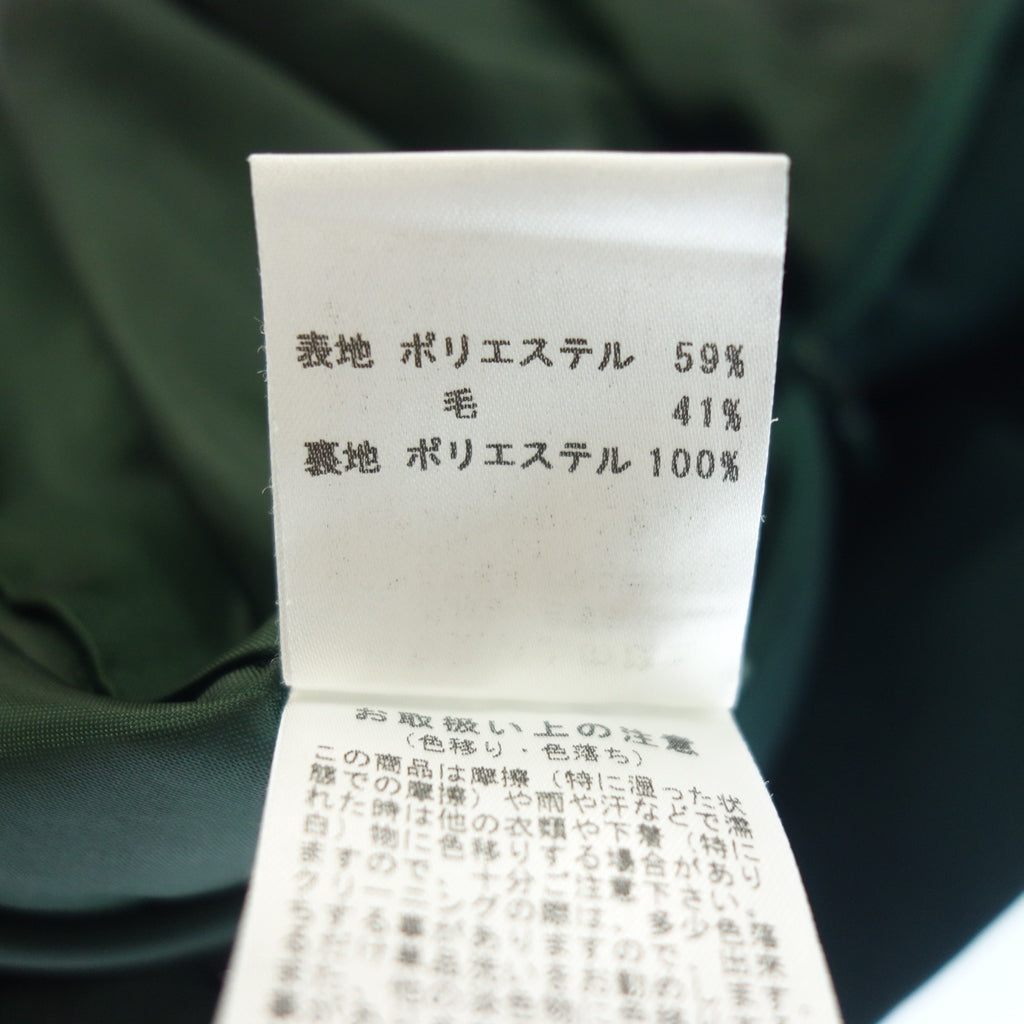 美品◆フリッカ ノースリーブパターンワンピース ウール レディース グリーン サイズ1 FL-050P-15AW FLICKA【AFB17】