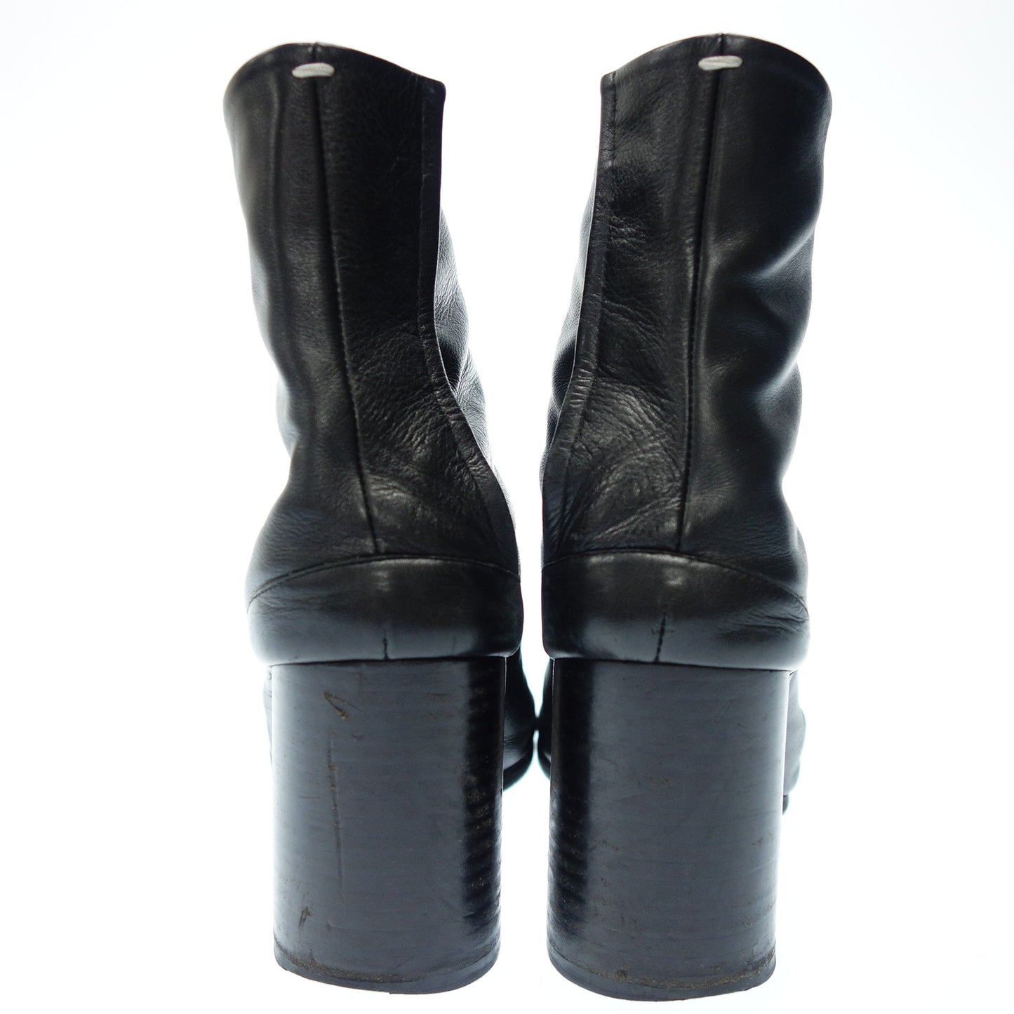 中古◆メゾンマルジェラ レザーブーツ 足袋 タビ レディース 39.5 黒 Maion Margiela【AFC4】