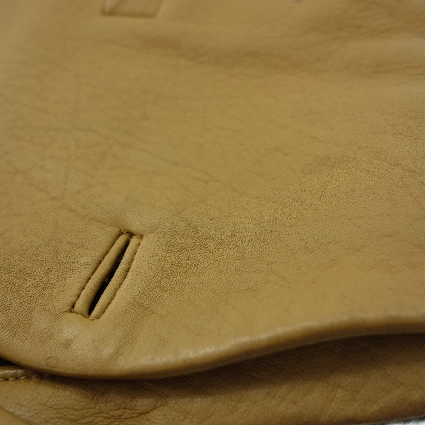 中古◆ロエベ レザーベスト 切替 ベルト付き アナグラム メンズ ブラウン 52 LOEWE【AFG1】