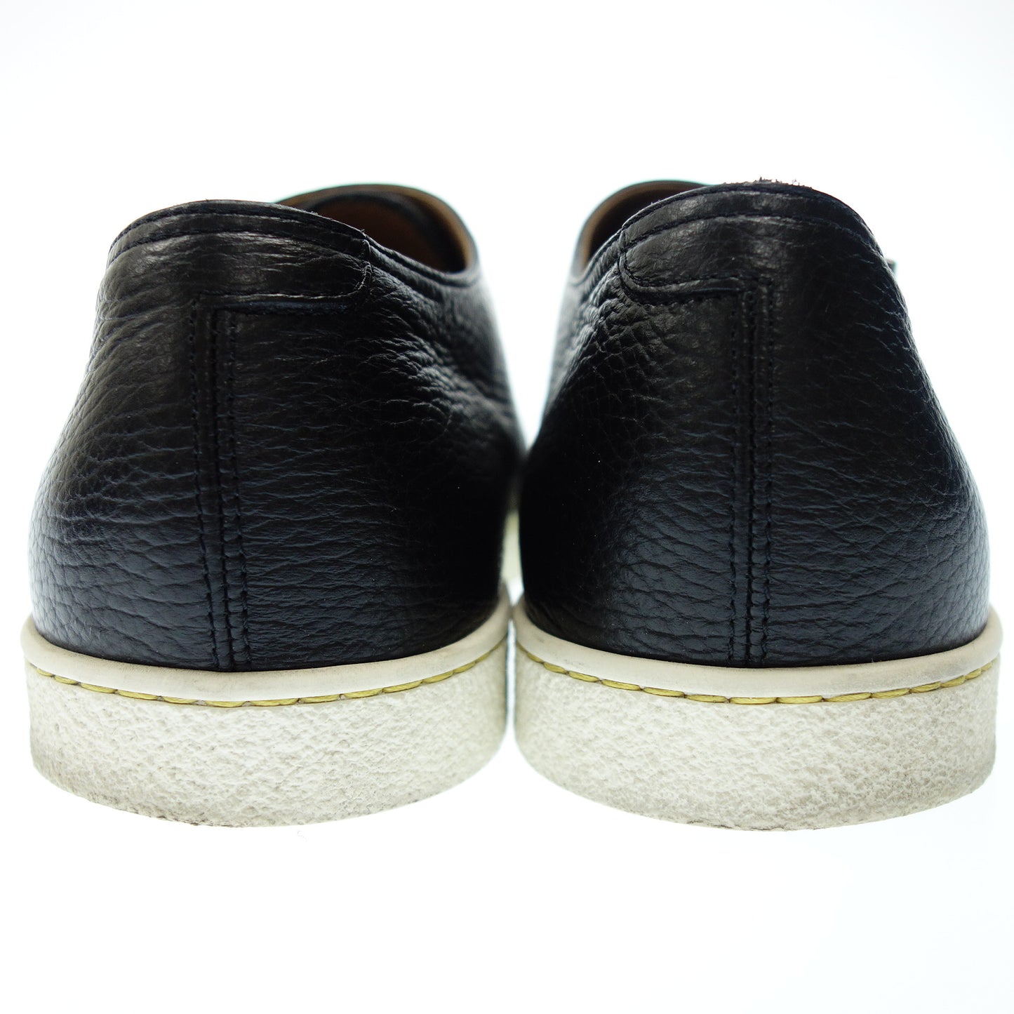 ジョンロブ レザースニーカー HOLME ホワイトソール ダブルストラップ メンズ 8 黒 JOHN LOBB【AFC53】【中古】