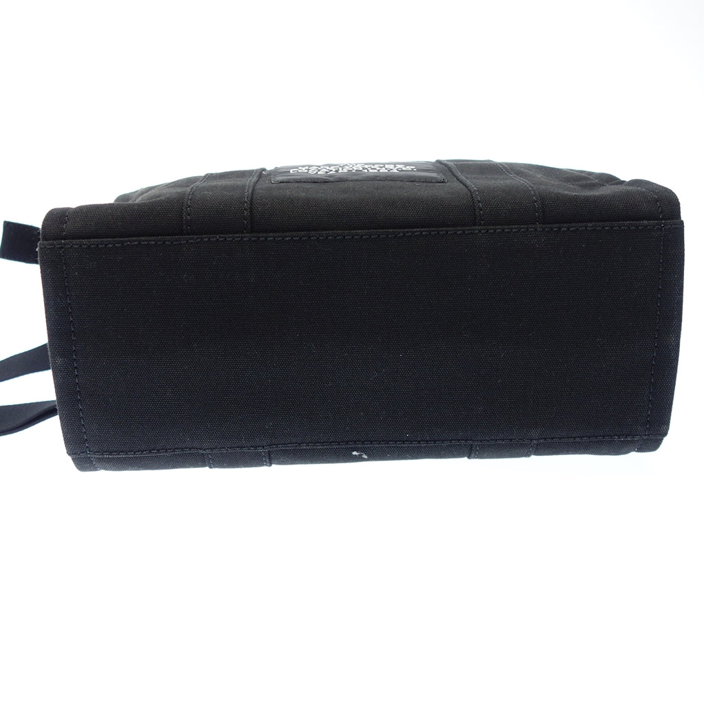 美品◆マークジェイコブス トート バッグ M0016161 スモール トラベラー キャンバス ブラック MARC JACOBS【AFE6】