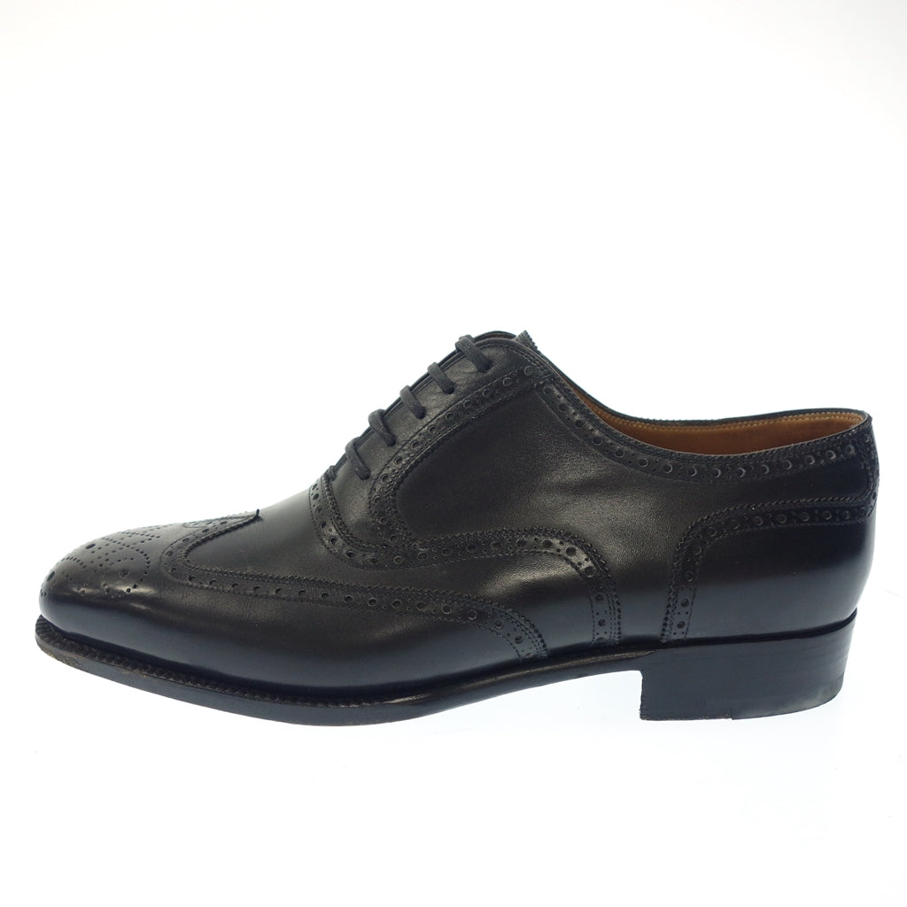 極美品◆ステファノベーメル レザーシューズ フルブローグ メンズ 39.5 黒 Stefano Bemer【LA】