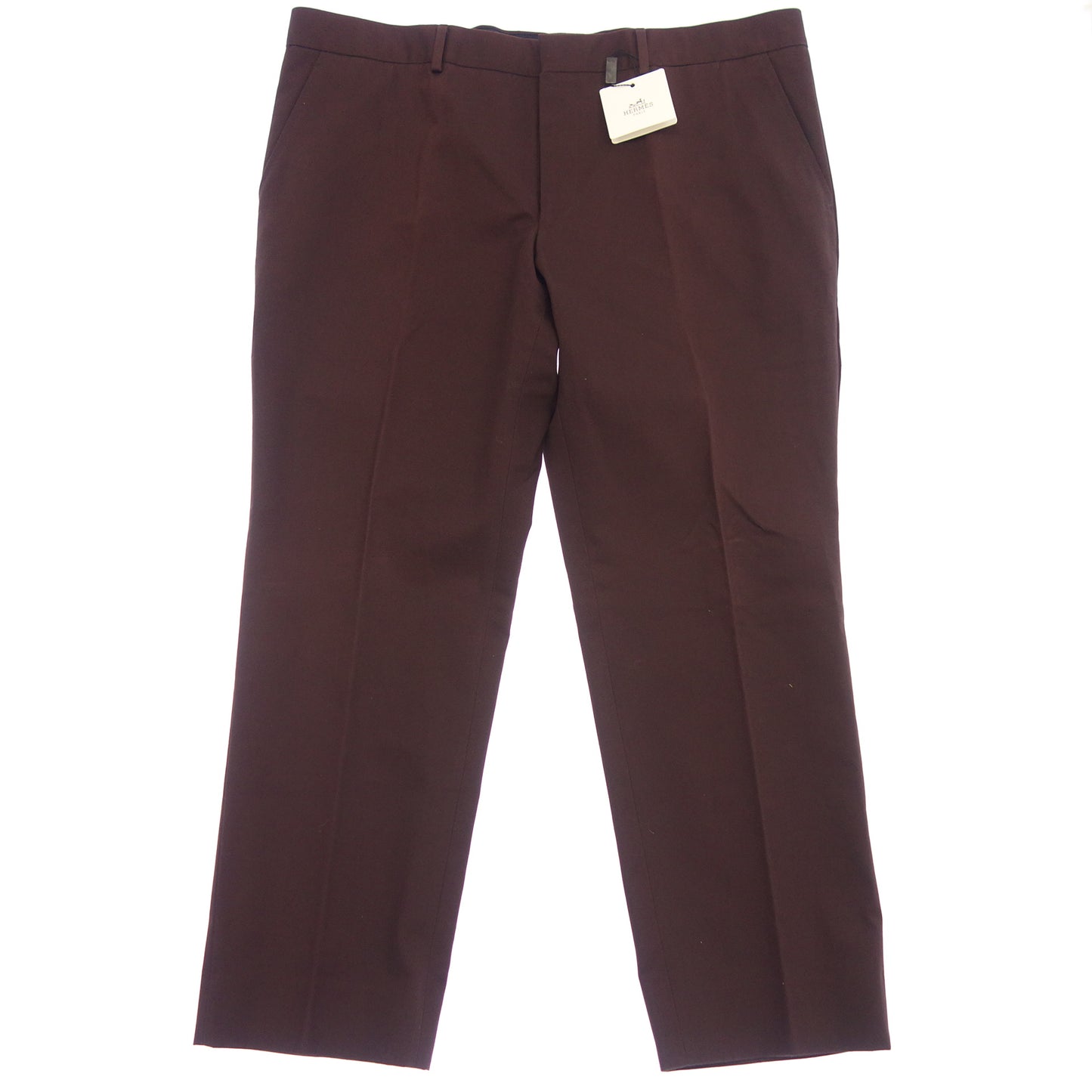 美品◆エルメス コットンパンツ 赤系 サイズ52 メンズ HERMES【AFB6】