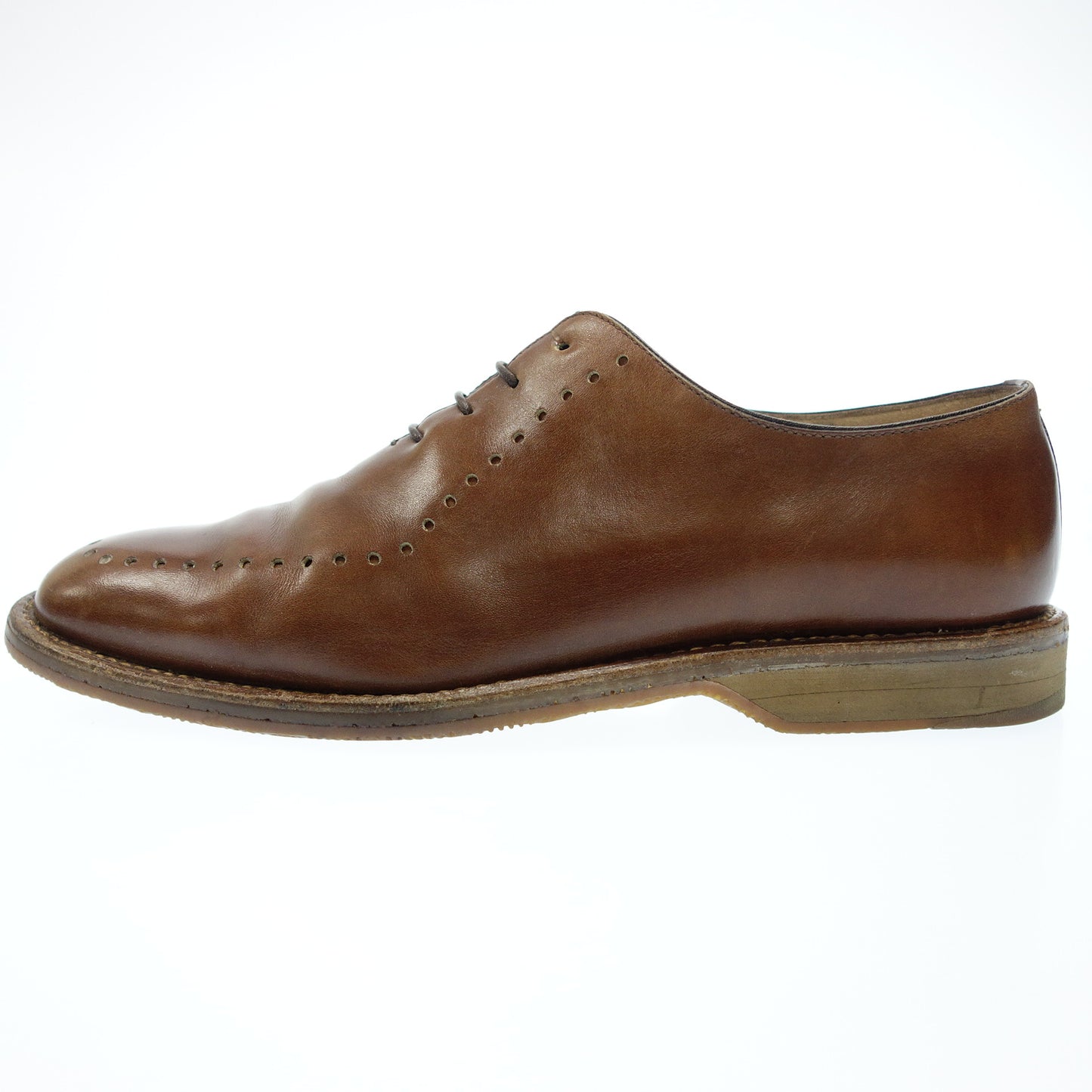 タニノクリスチー レザーシューズ ホールカット メンズ 5.5 茶 Tanino Criscici【AFC51】【中古】