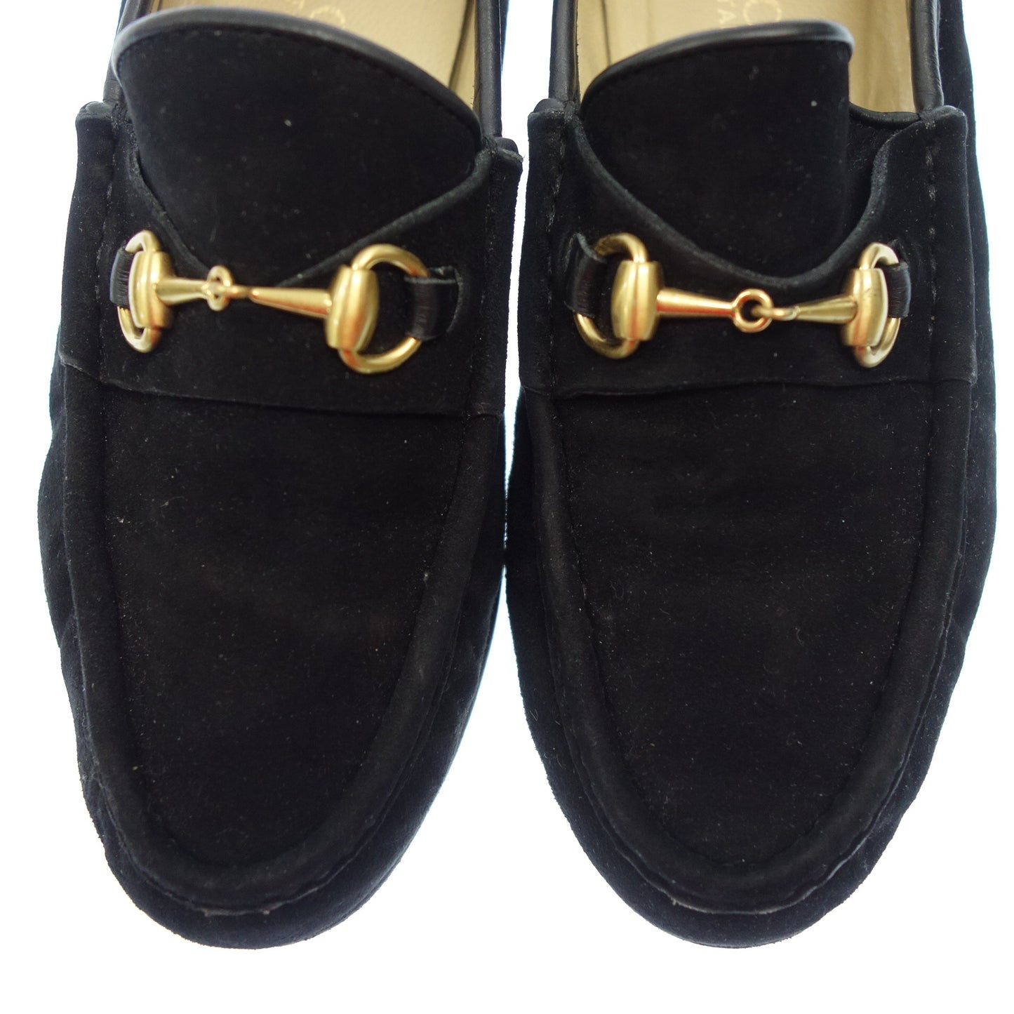 中古◆グッチ レザーローファー ホースビット ヴィンテージ レディース 5 黒 GUCCI【AFD2】