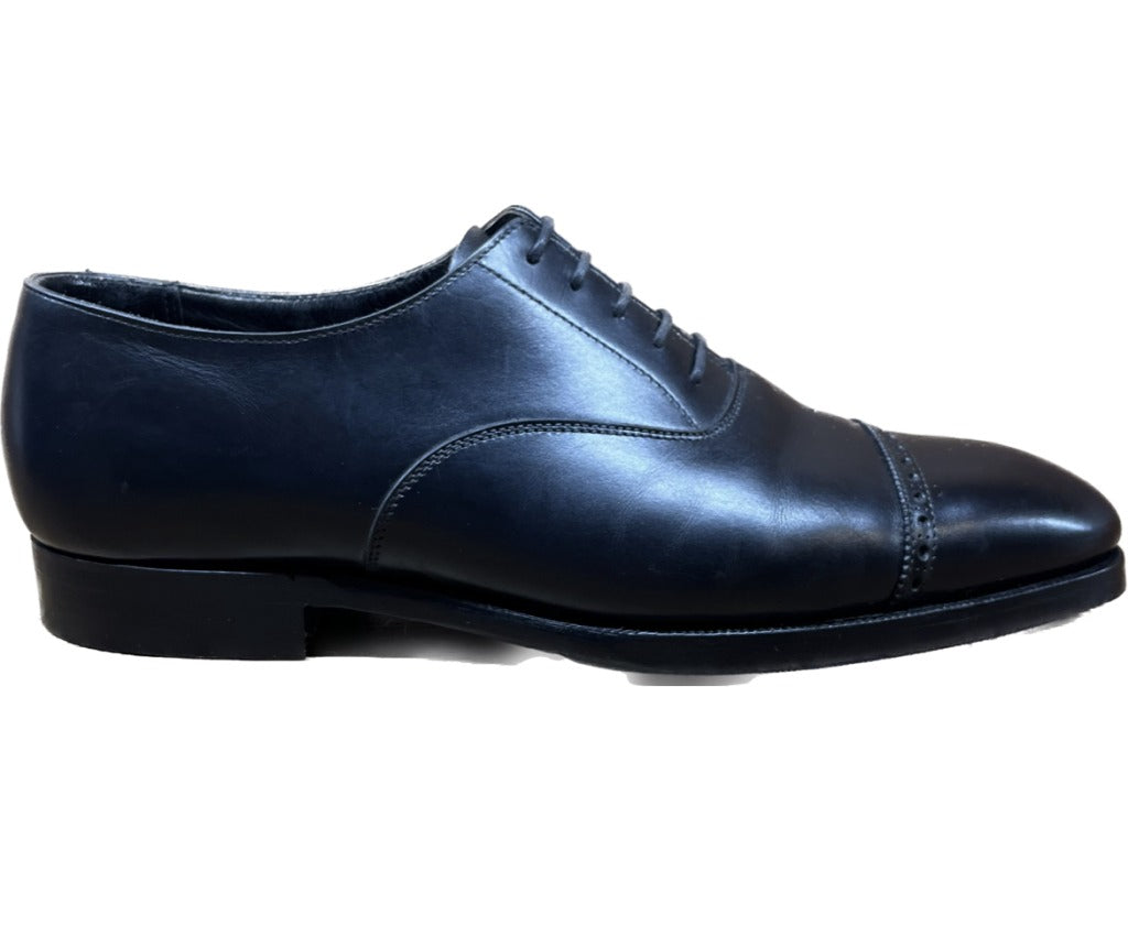 Good Condition◆Crockett & Jones Punched Cap Belgrave Hand Grade Black UK7E Crockett&Jones BELGRAVE