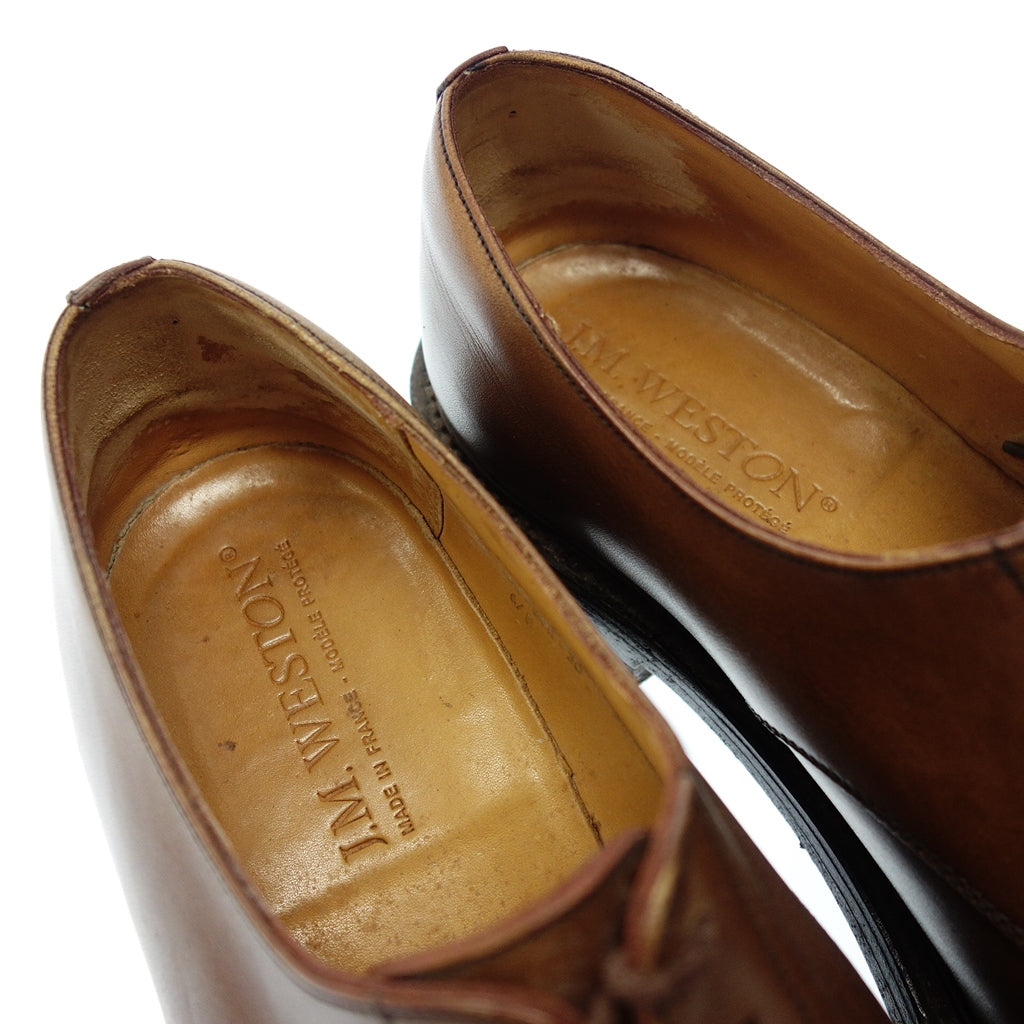 中古◆ジェイエムウエストン レザーシューズ ロジェ ハーフハントダービー Uチップ 598 メンズ サイズ6E ブラウン J.M.WESTON【LA】