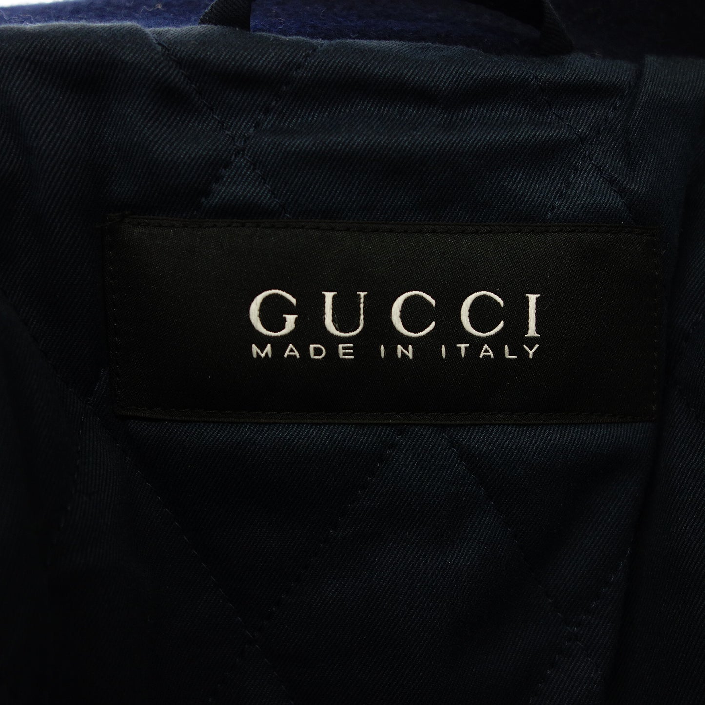 グッチ ジップアップブルゾン シェリーライン 355478 メンズ 52 ネイビー GUCCI【AFB14】【中古】