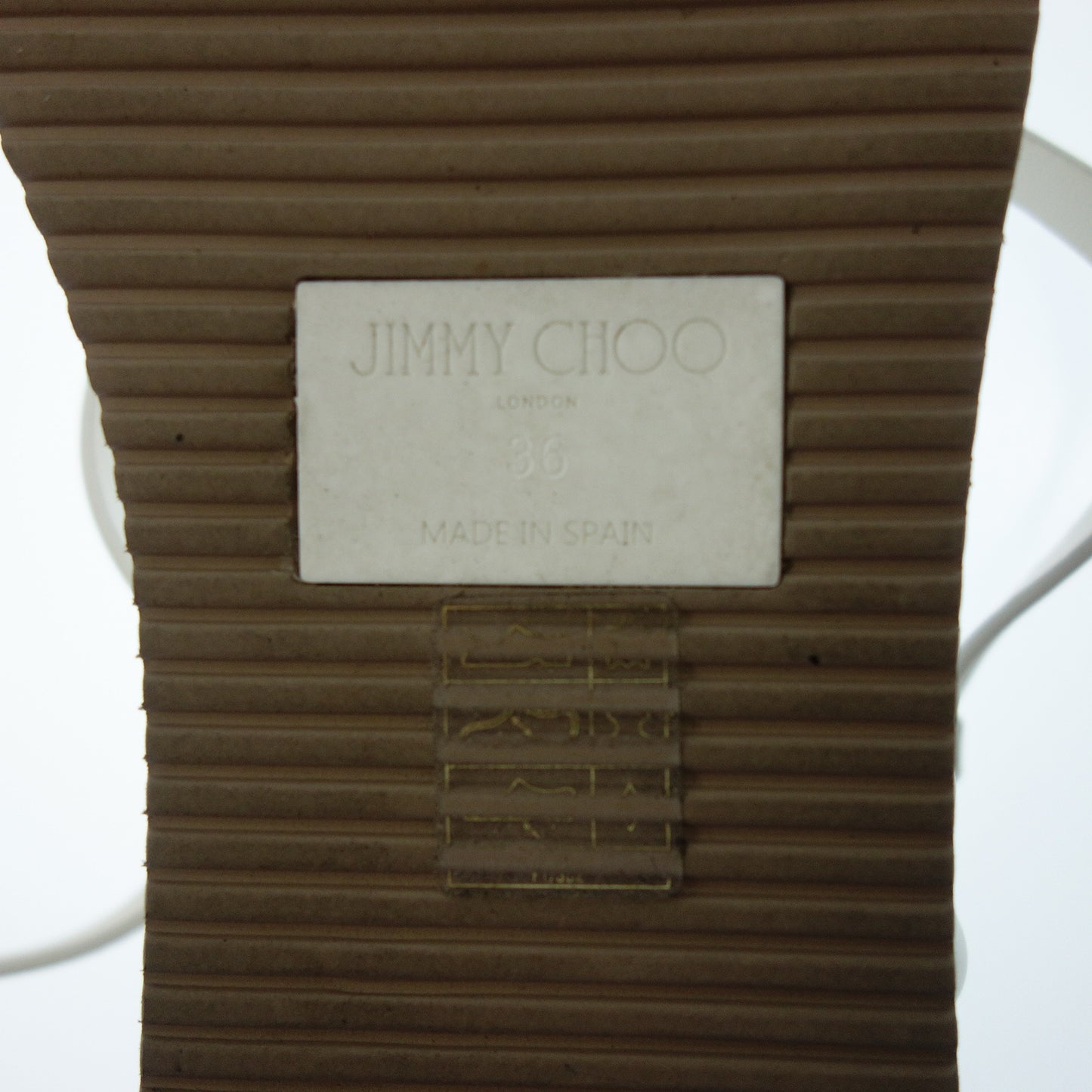 美品◆ジミーチュウ サンダル パール レディース オフホワイト サイズ36 Jimmy Choo【AFD8】