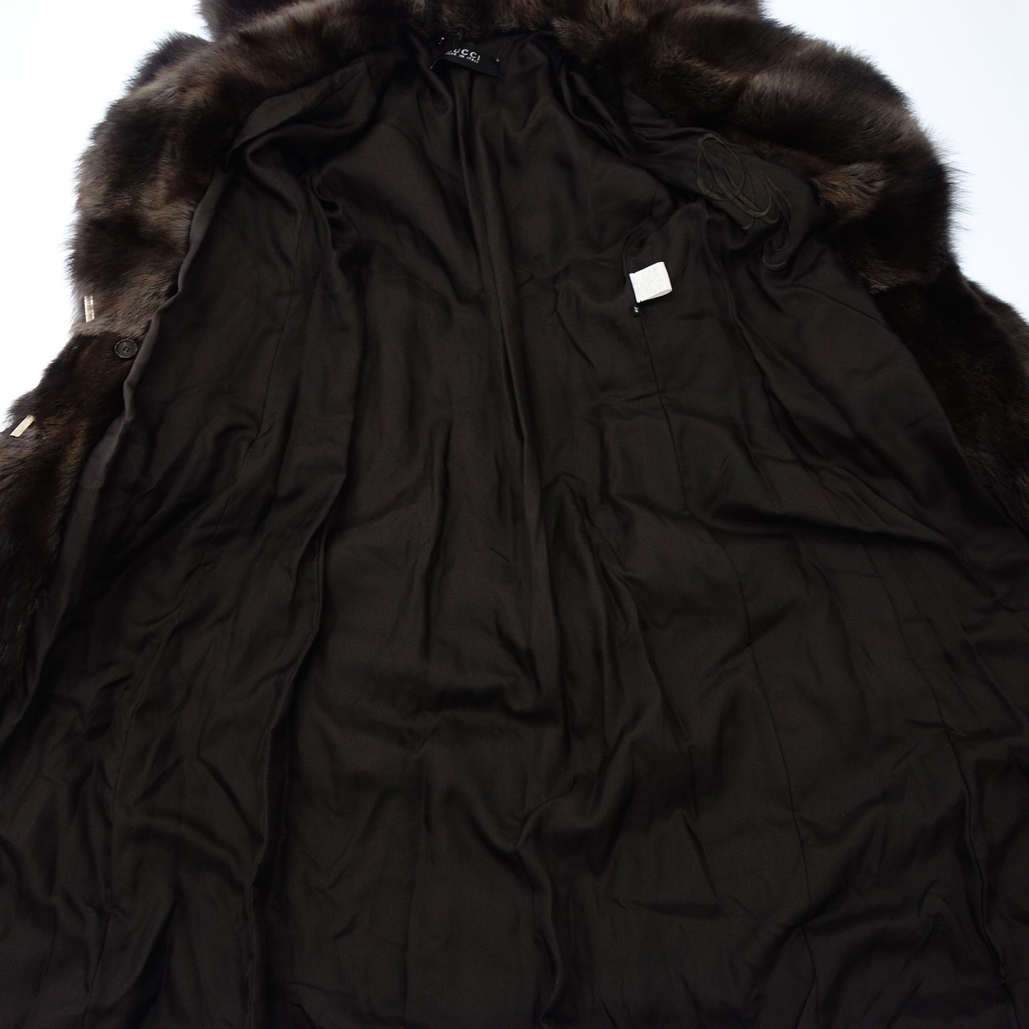 中古◆グッチ コート フィッチファー ブラウン サイズ38 GUCCI【AFF19】