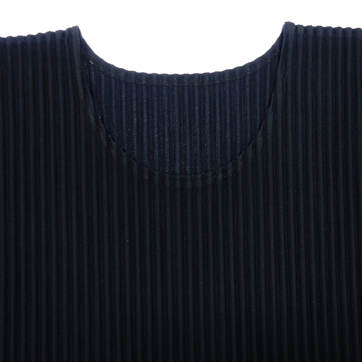 美品◆イッセイミヤケ オム プリッセ 半袖Tシャツ カットソー プリーツ HP55JK020 メンズ 紺 サイズ2 ISSEY MIYAKE HOMME PLISSE【AFB29】