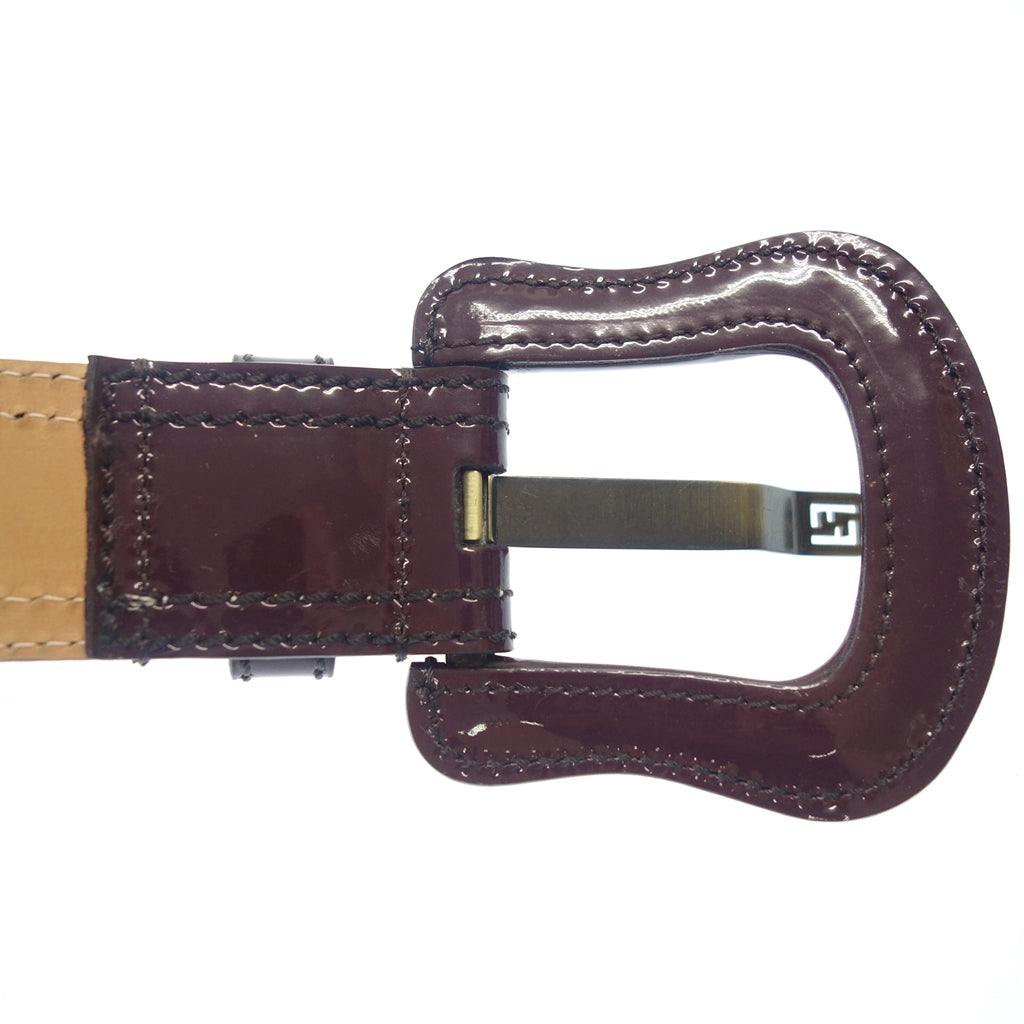 中古◆フェンディ ベルト パテントレザー パープル サイズ90/36 FENDI【AFI18】