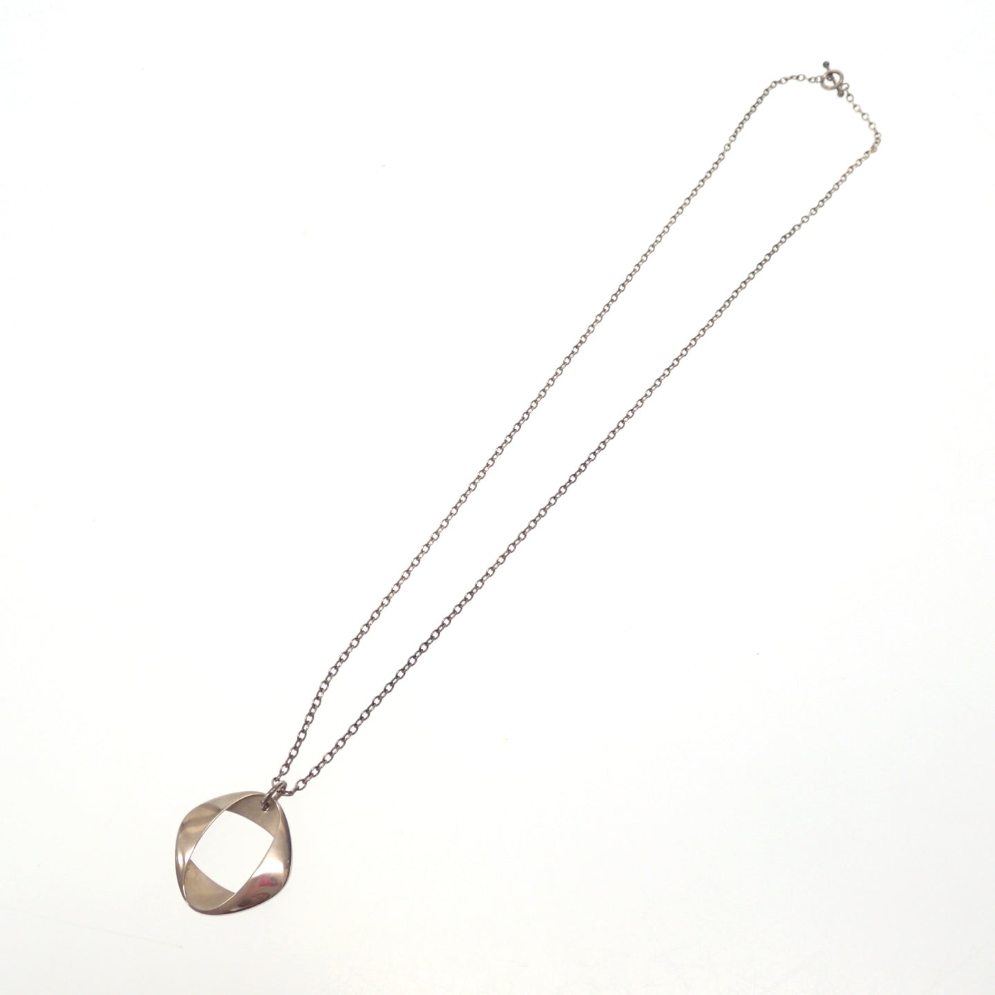 ジョージジェンセン ネックレス ツイスト SV925 シルバー 箱 Georg Jensen【AFI15】【中古】