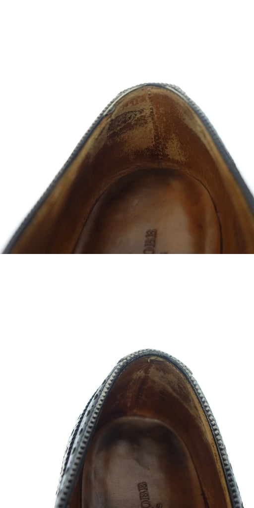 中古◆ジョンロブ レザーシューズ ウイングチップ ダービー 旧ロゴ 5.5 メンズ 黒 JOHN LOBB Darby【AFD1】