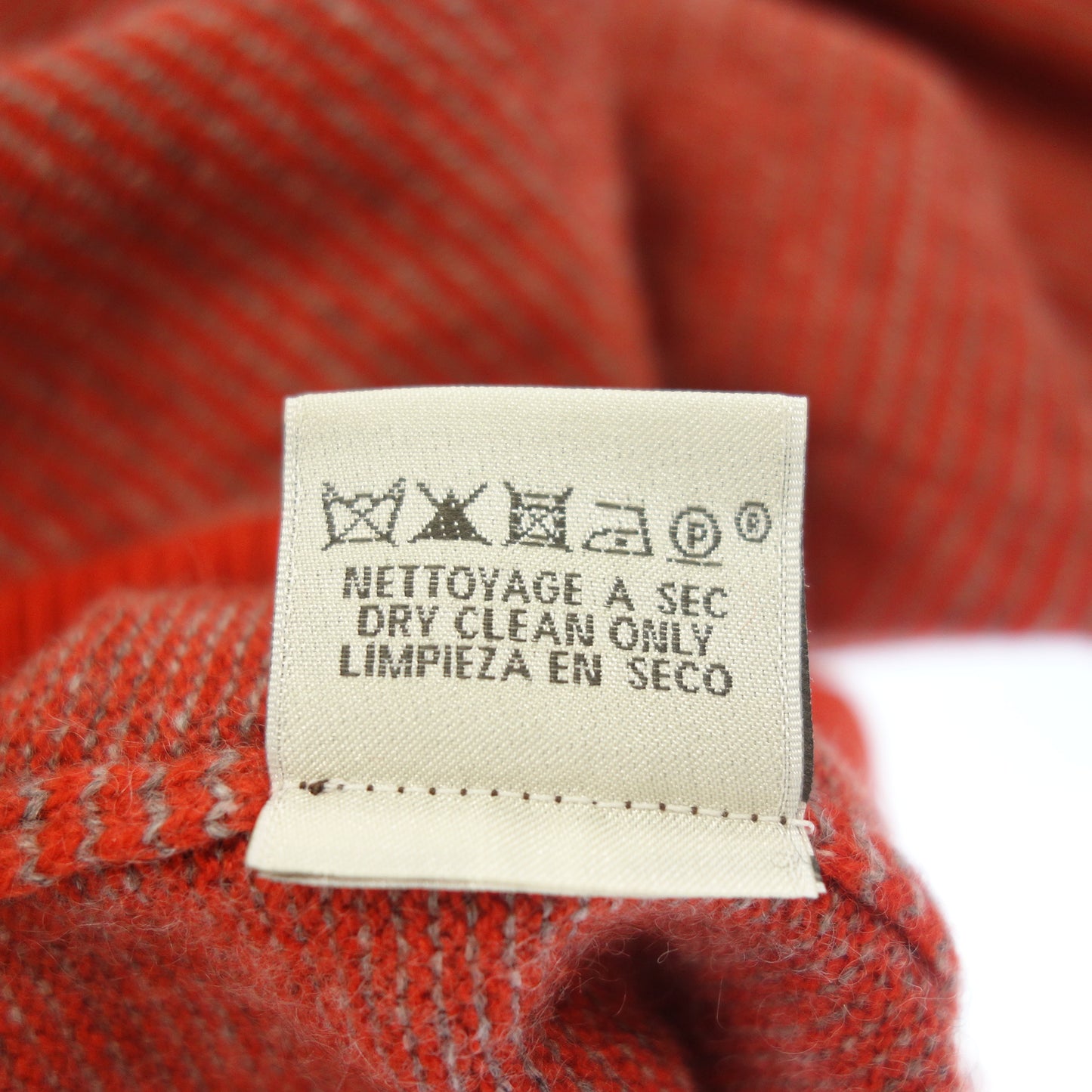 美品◆エルメス ニットセーター カシミヤ Vネック メンズ レッド サイズXL HERMES【AFB31】