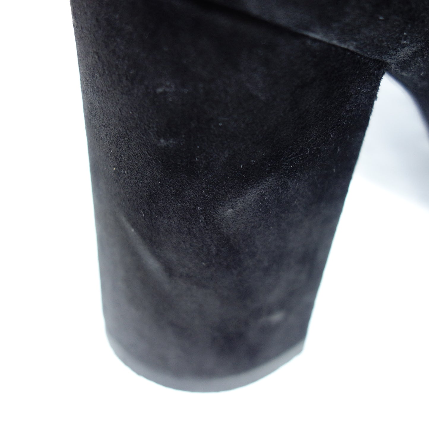 中古◆サンローラン パリ スエード ブーツ サイドストラップ レディース サイズ37 ブラック系 Saint Laurent PARIS【AFC35】