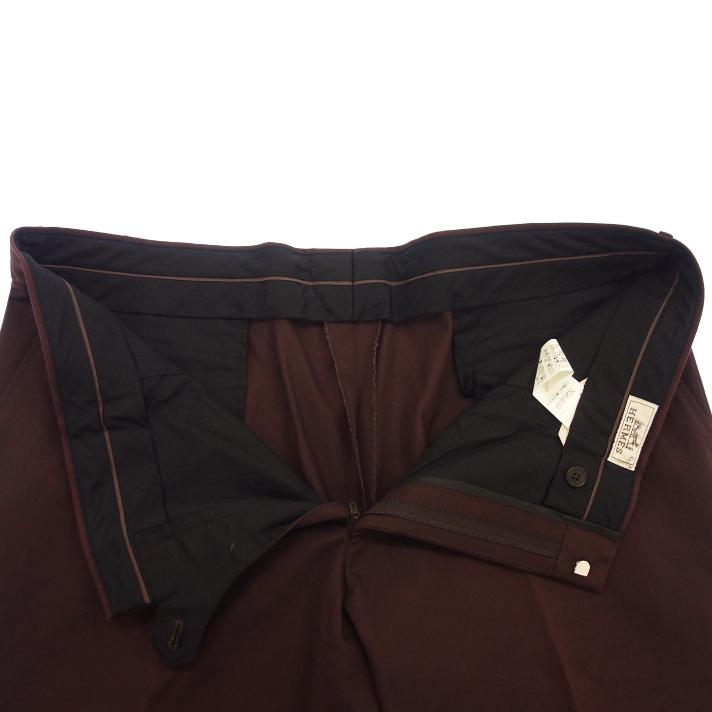 美品◆エルメス コットンパンツ 赤系 サイズ52 メンズ HERMES【AFB6】