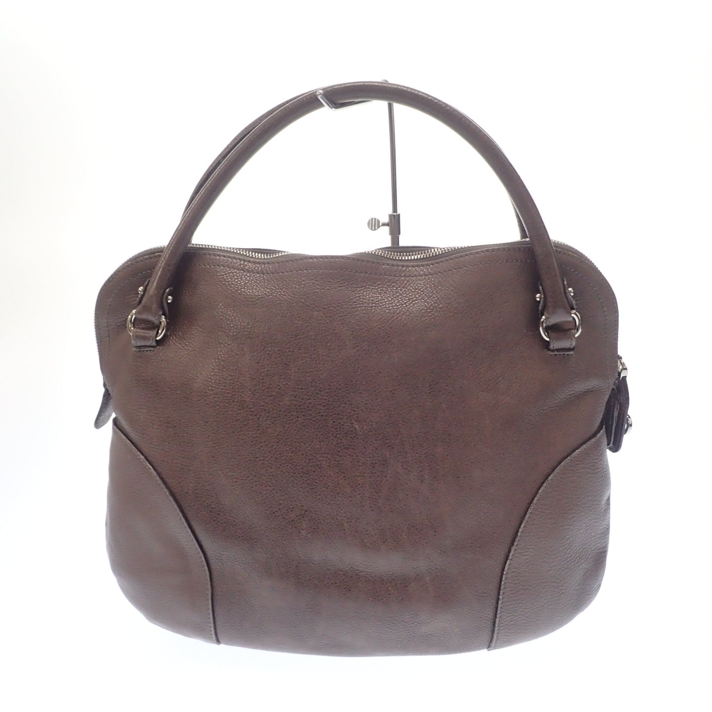 サルヴァトーレフェラガモ レザー バッグ ガンチーニ金具 Salvatore Ferragamo【AFE4】【中古】