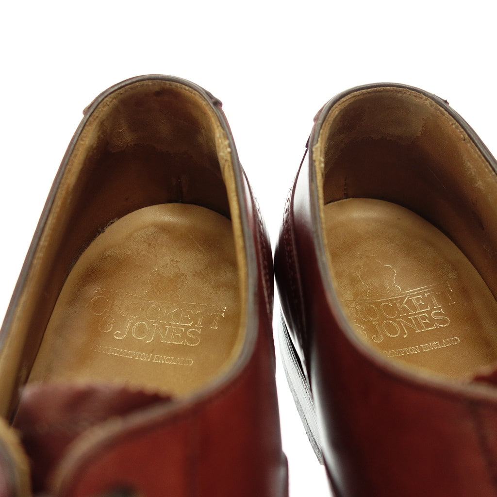 美品◆クロケット&ジョーンズ ブローギングシューズ ブラインドブローグ クリーデン メンズ 8.5 ボルドー Crockett&Jones CLIVEDEN【AFC11】