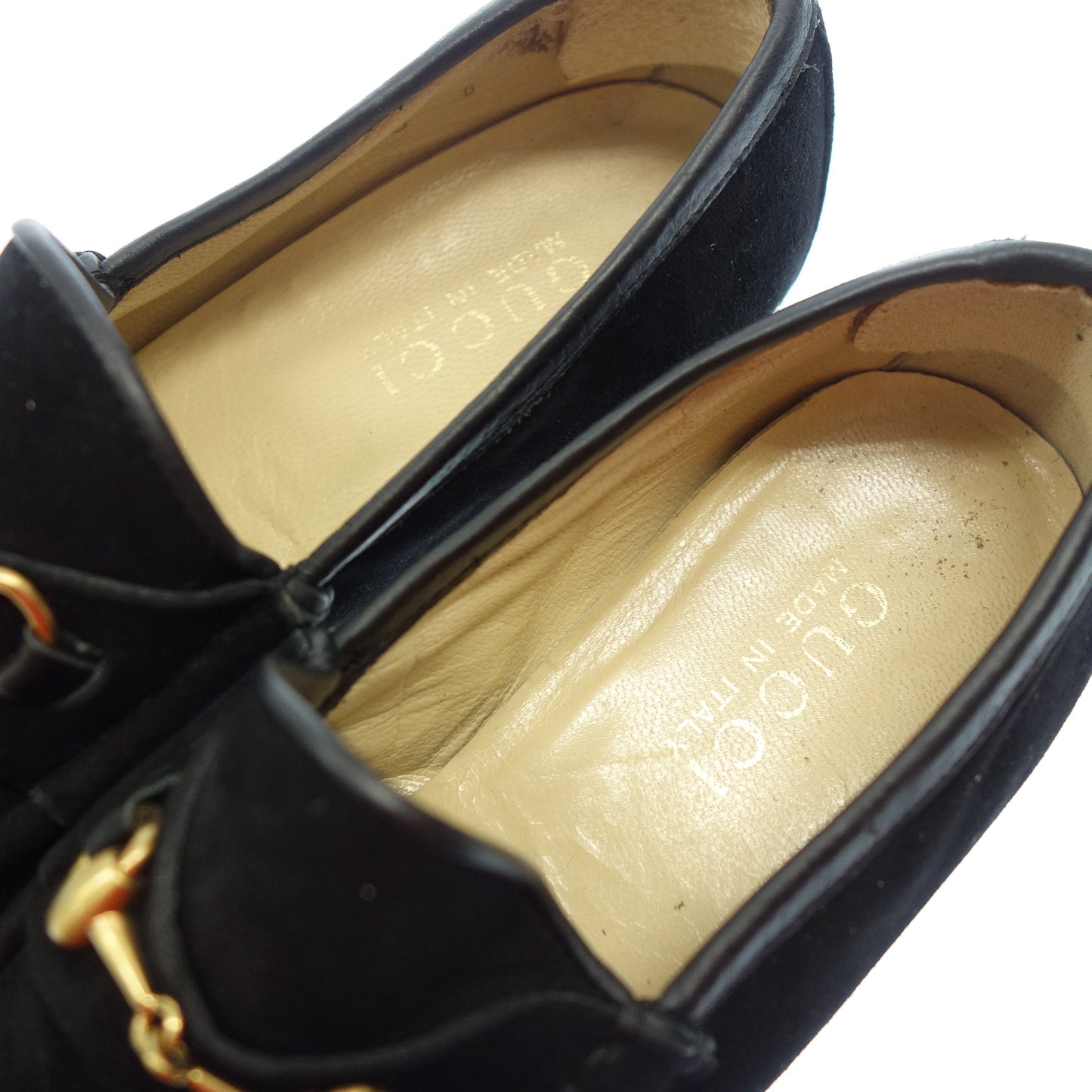 中古◆グッチ レザーローファー ホースビット ヴィンテージ レディース 5 黒 GUCCI【AFD2】