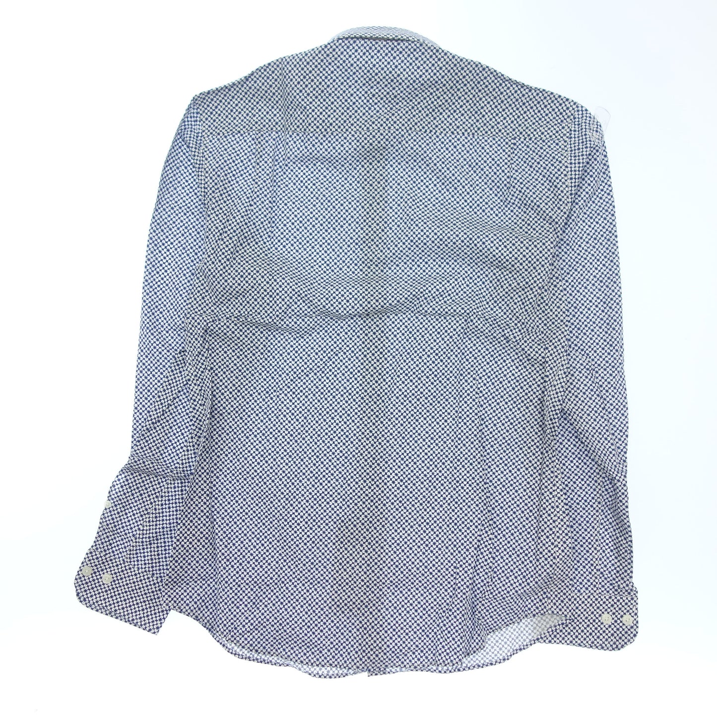 ゼニア 長袖シャツ スリムフィット 総柄 Z メンズ S 青×白 Z ZEGNA【AFB24】【中古】