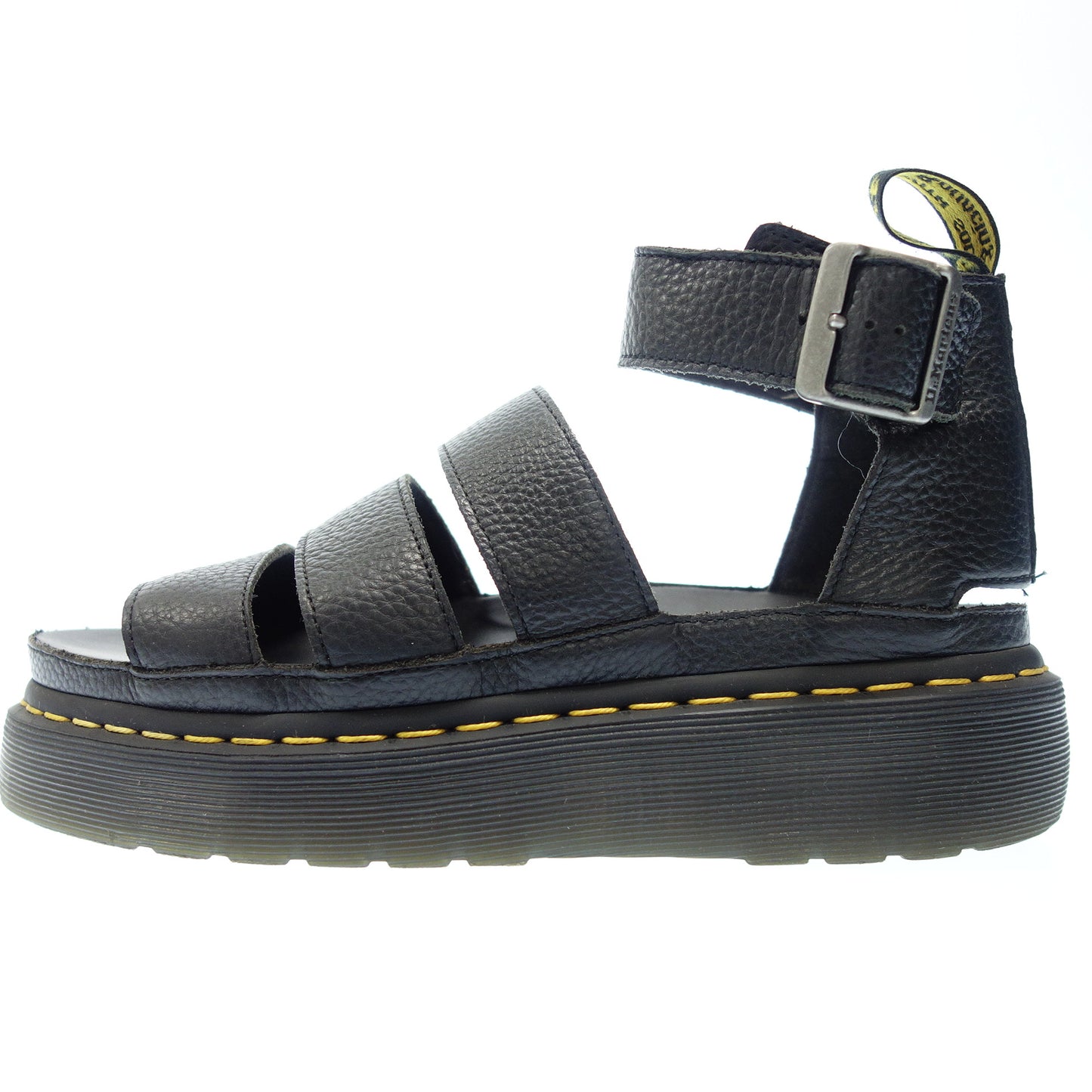 ドクターマーチン レザーサンダル シボレザー メンズ 6 黒 Dr.Martens【AFD2】【中古】
