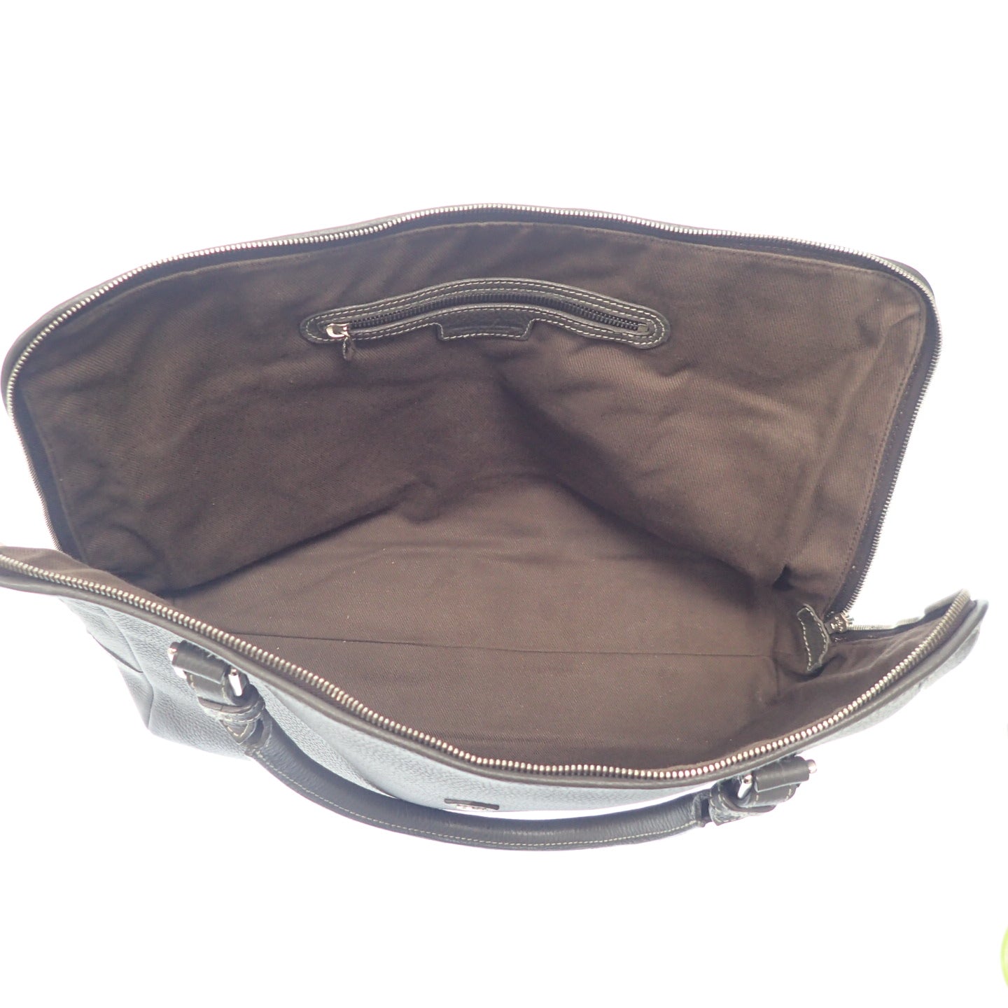 シャンボールセリエ ハンドバッグ ブリーフケース シボレザー シルバー金具 CHAMBORD SELLIER【AFE9】【中古】
