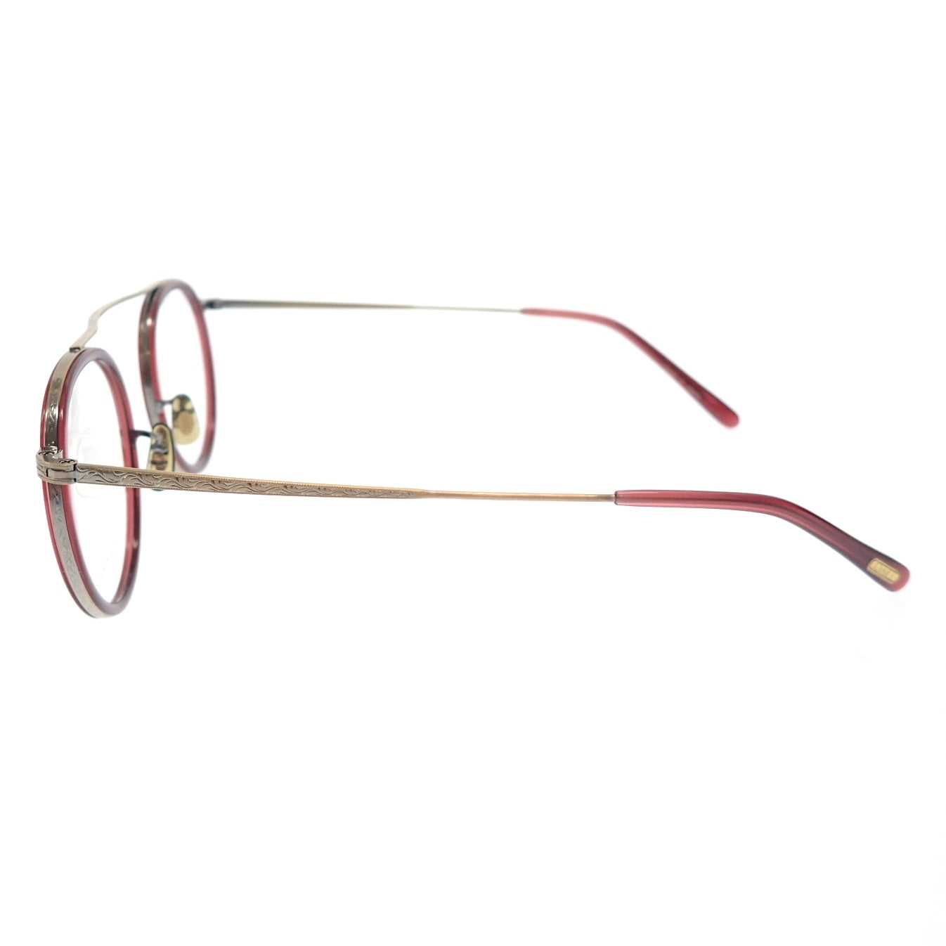 極美品◆オリバーピープルズ メガネ 伊達眼鏡 MP-3-XL レッド系 ケース付 OLIVER PEOPLES【AFI8】