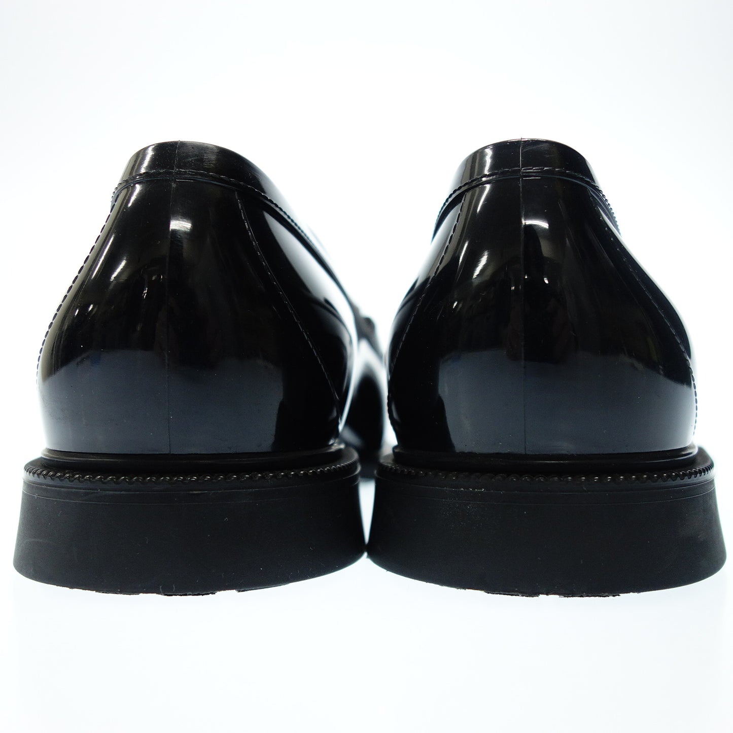 グッチ ビットローファー パテントレザー メンズ 7 黒 GUCCI【AFC29】【中古】