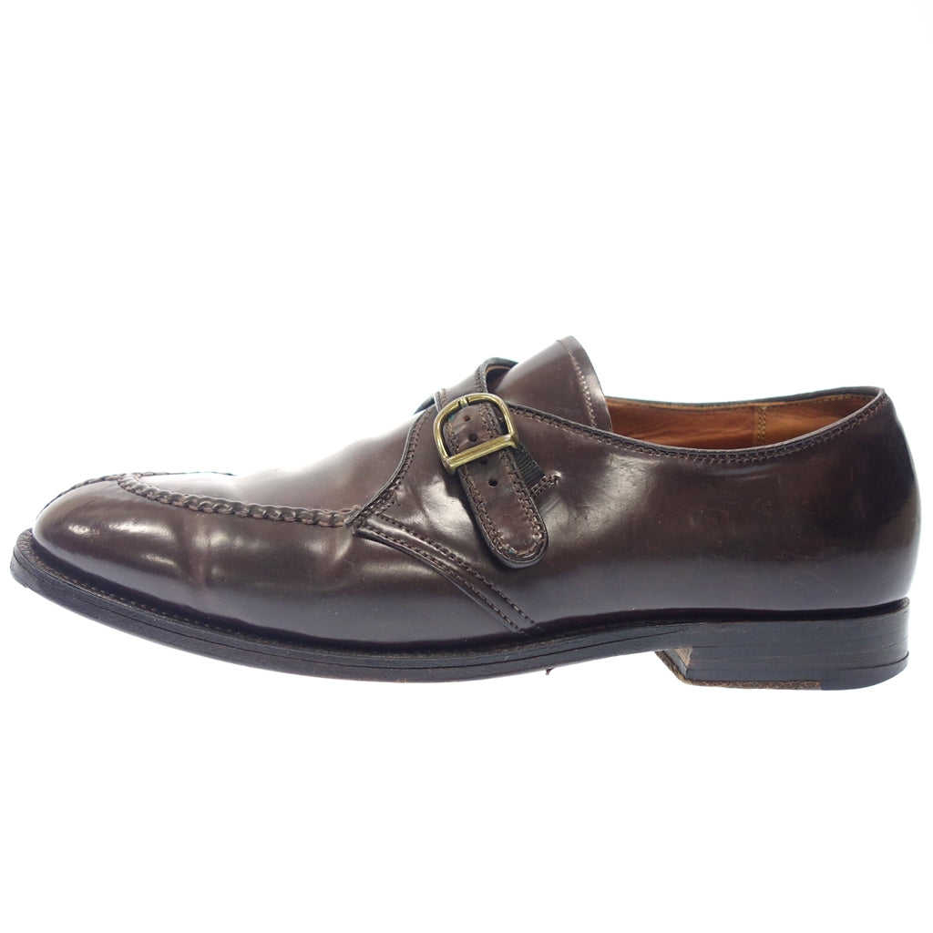 中古◆オールデン レザーシューズ 1610 シングルモンク コードバン ULIKNECHT別注 メンズ 9.5 ブラウン系 Alden【LA】