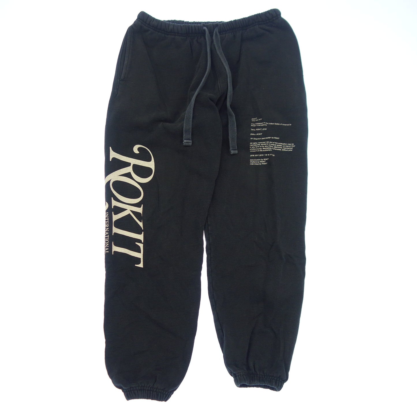 中古◆ROKIT スウェットパンツ メンズ ブラック L【AFB53】