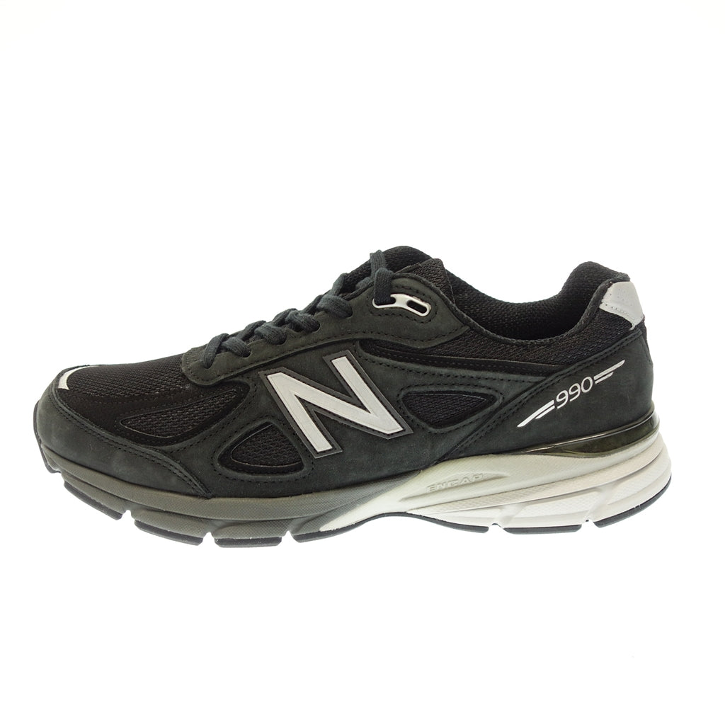 極美品◆ニューバランス ローカット スニーカー USA製 メンズ 28.0 ブラック系 M990IB4 NEW BALANCE【AFC10】