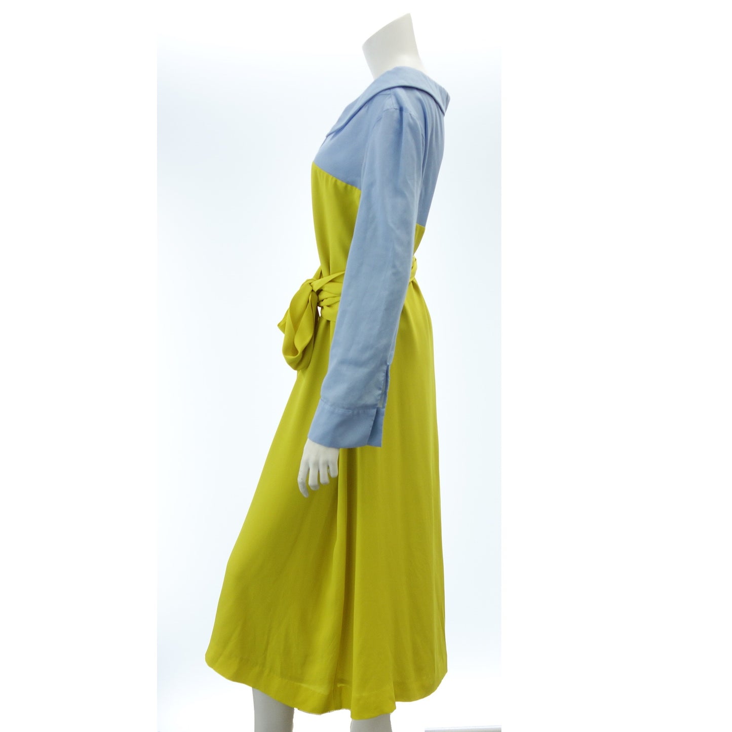 エリカカヴァリーニ ワンピース イエロー ブルー レディース 40 ERIKA CAVALLINI【AFB41】【中古】
