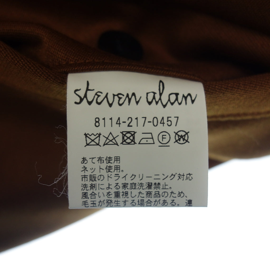 美品◆スティーブンアラン スラックス メンズ ブラウン S STEAVEN ALAN【AFB28】