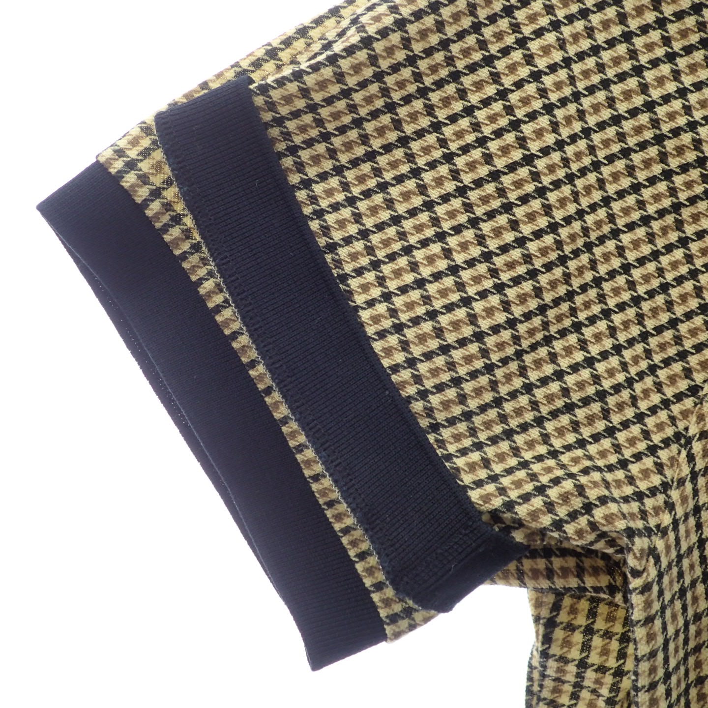 プラダ ポロシャツ 千鳥柄 メンズ L イエロー PRADA【AFB25】【中古】