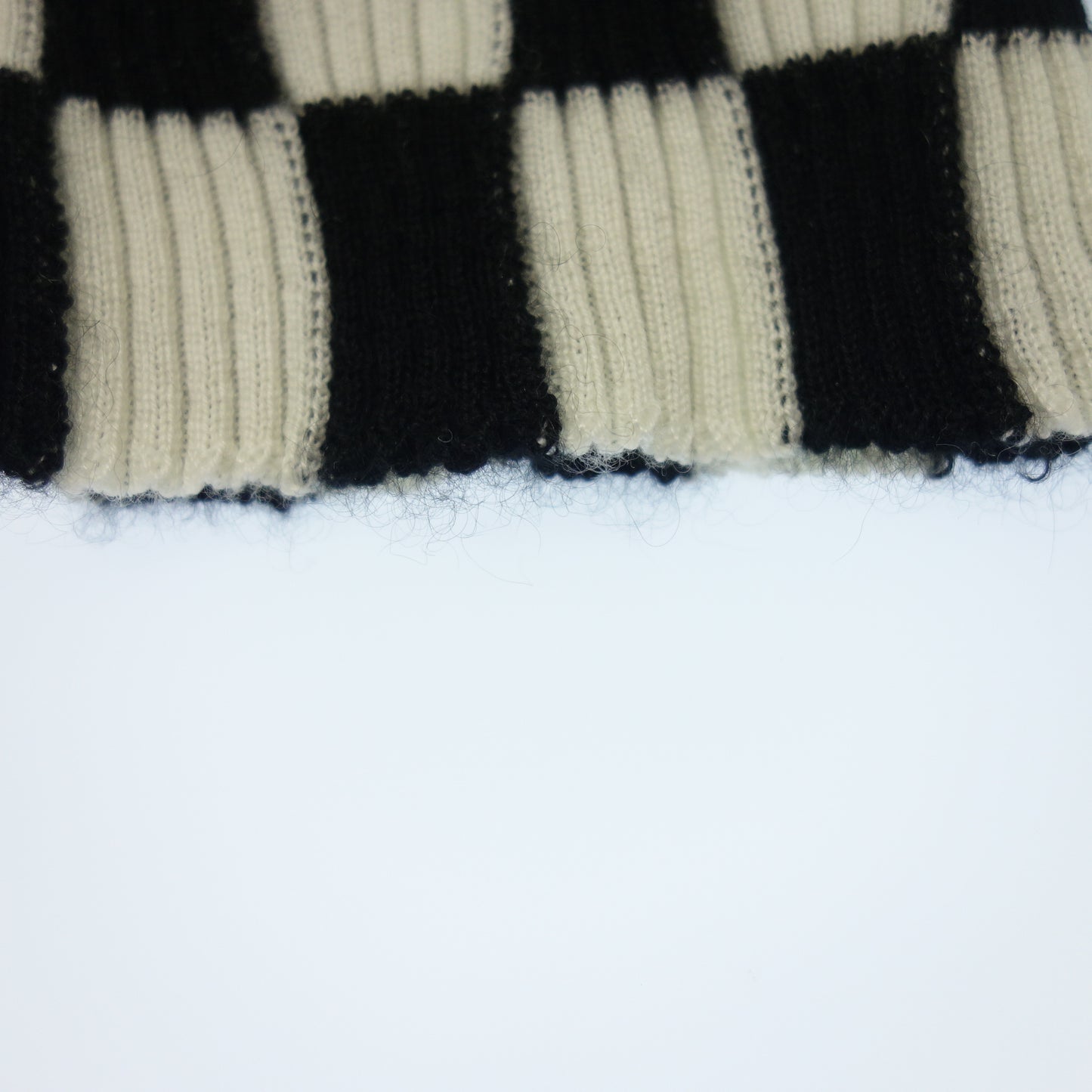 美品◆クリスチャンディオール 半袖ニットポロシャツ カシミヤ×シルク 154S16AM107 レディース ホワイト×ブラック サイズ34 Christian Dior【AFB35】