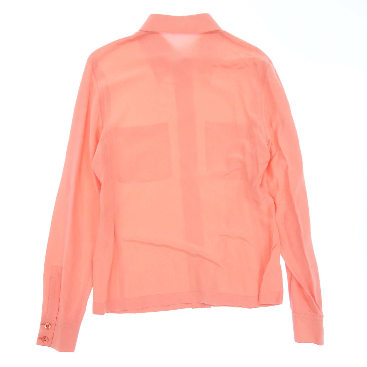 中古◆シャネル シャツ シルク ヴィンテージ ロゴボタン レディース ピンク系 CHANEL【AFB1】