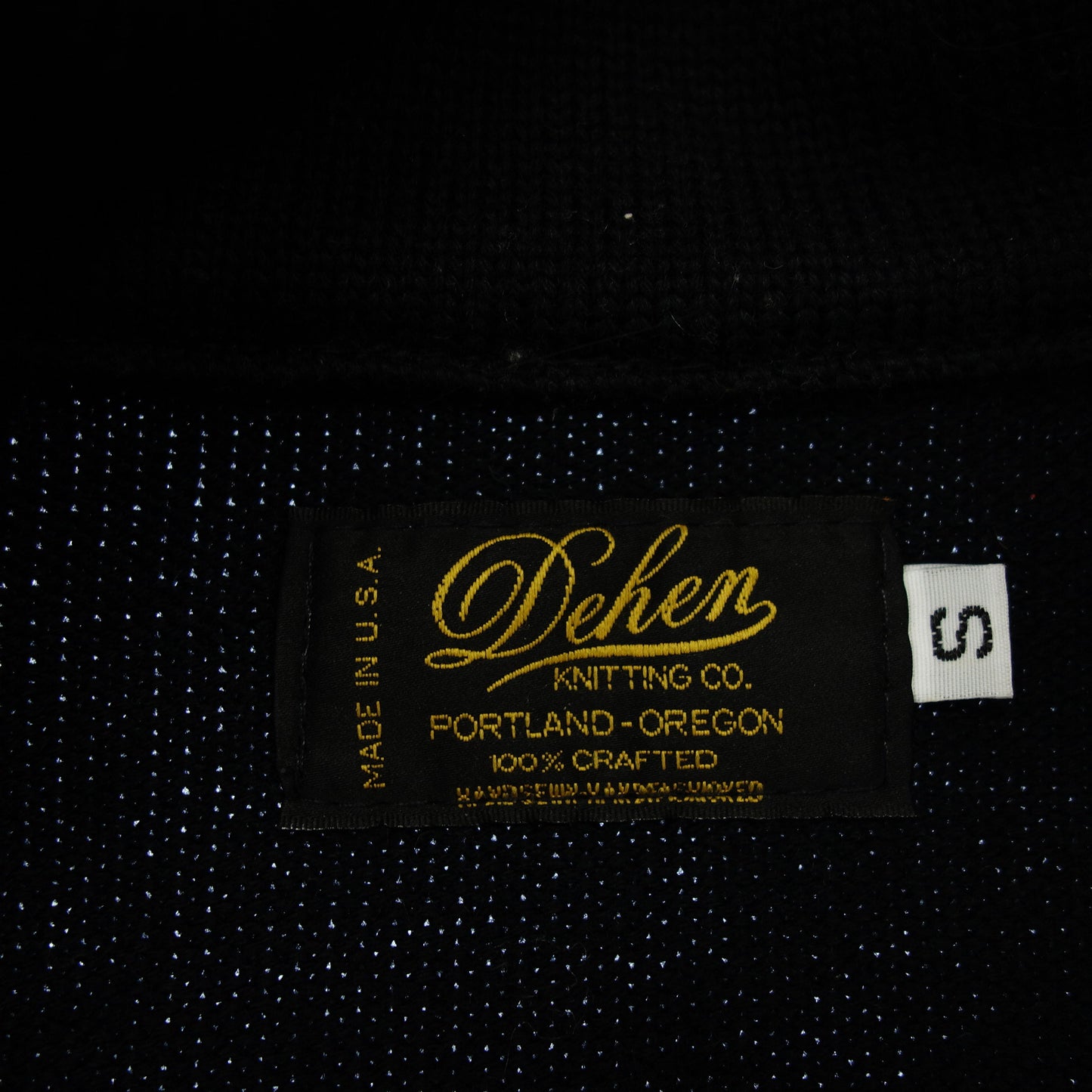 中古◆ディーエン ニット ハーフジップ ウール メンズ S 白×黒 DEHEN【AFB11】