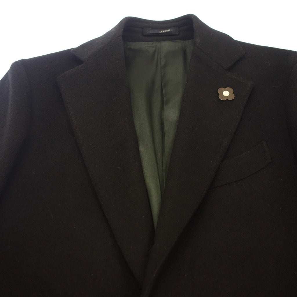 美品◆ラルディーニ フィールド チェスターコート CO.1403 メンズ 46サイズ7REG ブラック 国内正規品 LARDINI【AFB15】