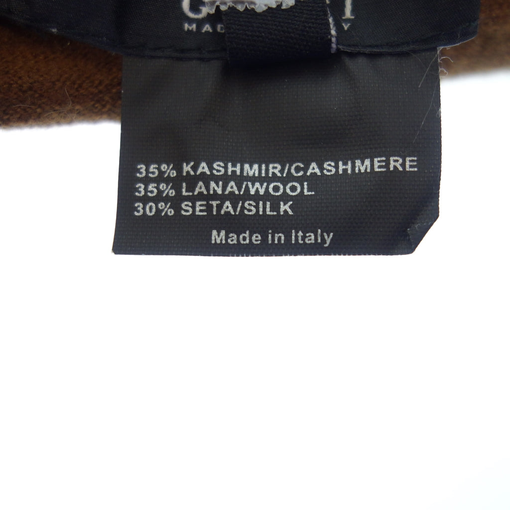 極美品◆グッチ ニットセーター Vネック カシミヤ メンズ ブラウン M GUCCI【AFB53】